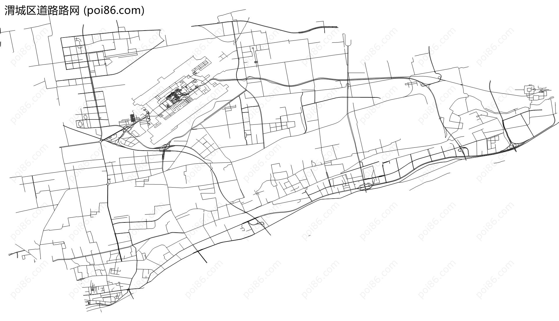 渭城区道路路网地图