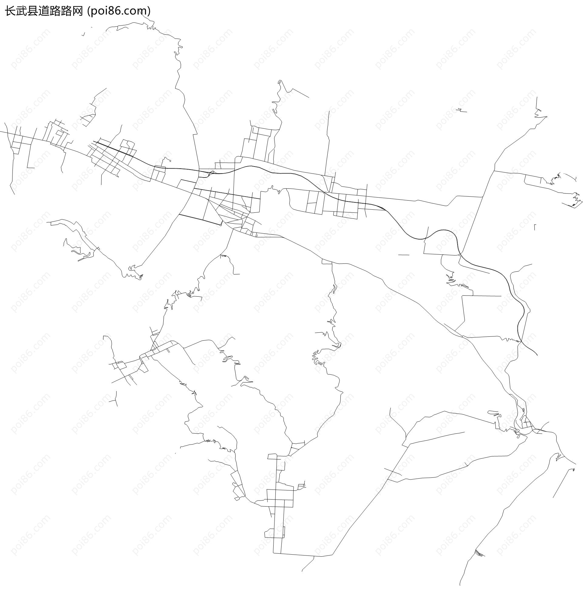 长武县道路路网地图
