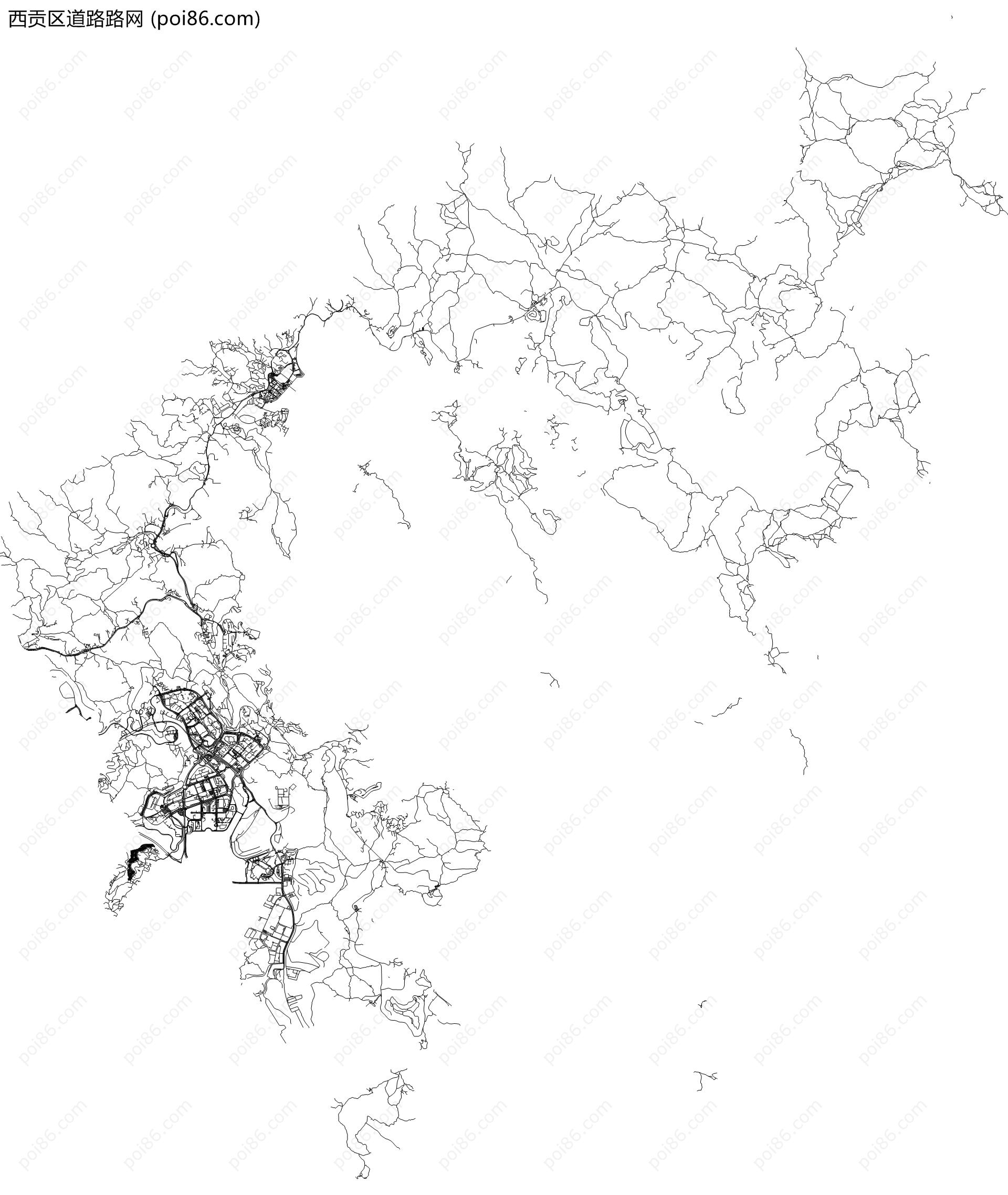 西贡区道路路网地图