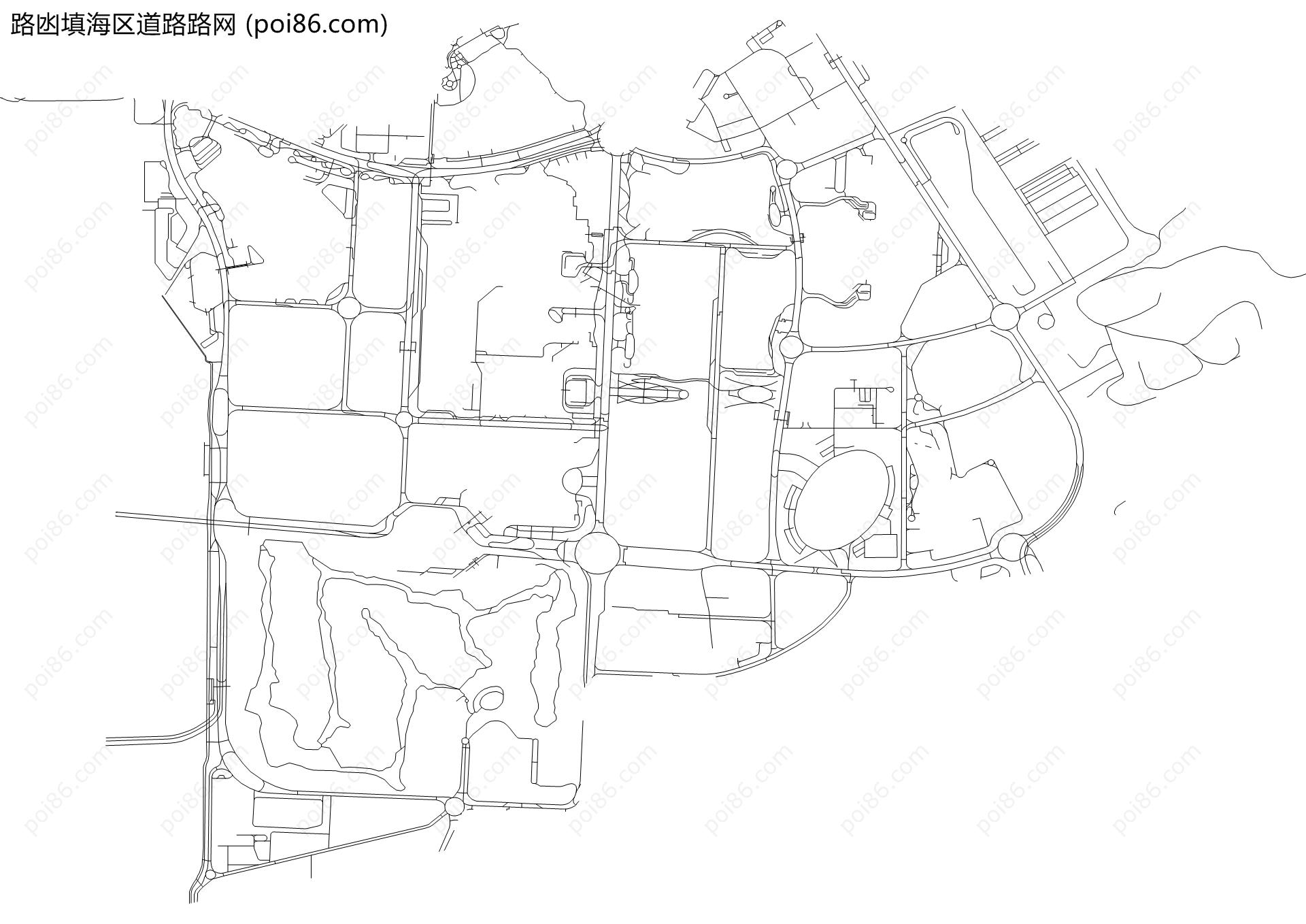路凼填海区道路路网地图