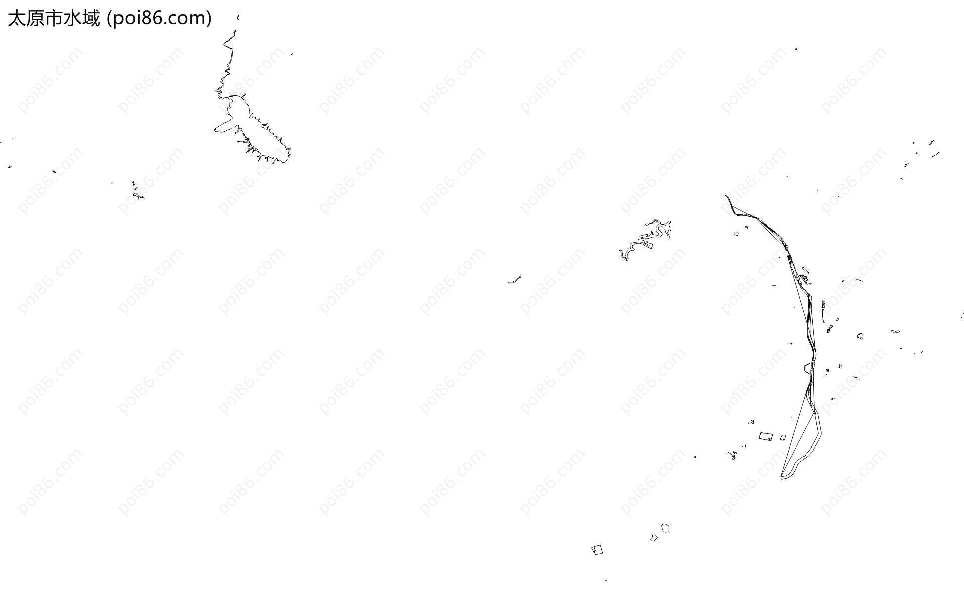 太原市水域地图