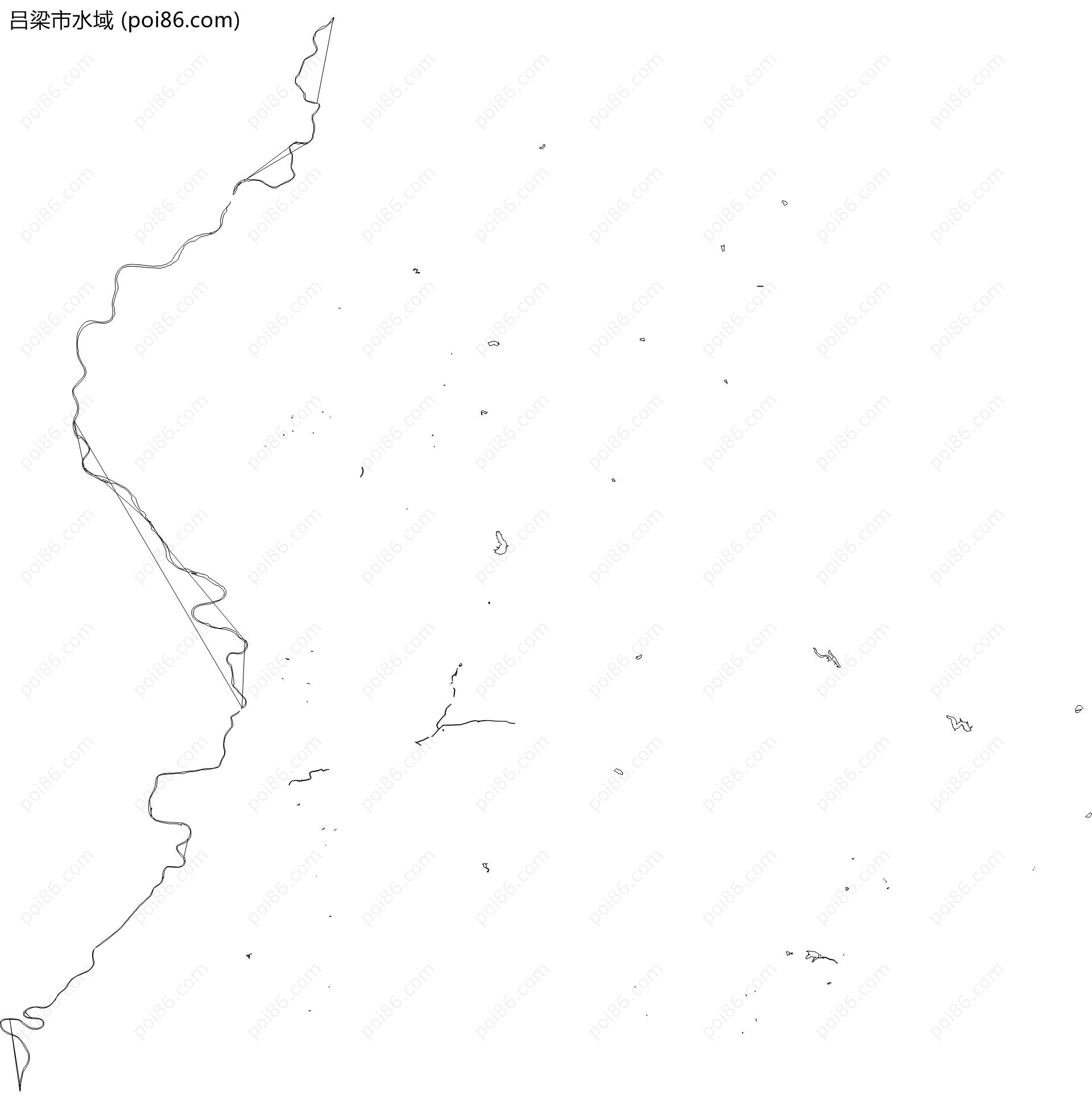 吕梁市水域地图