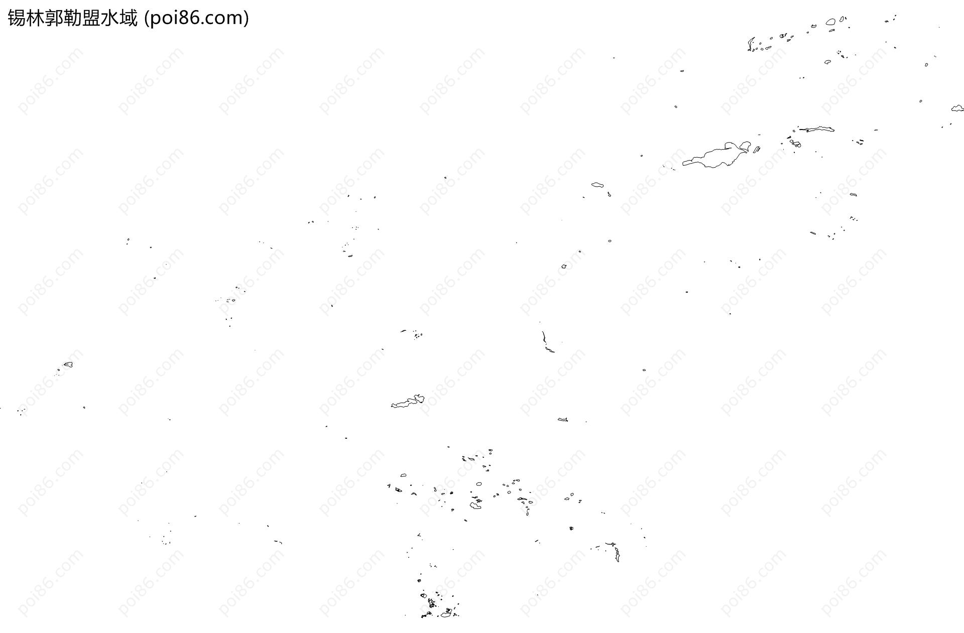 锡林郭勒盟水域地图