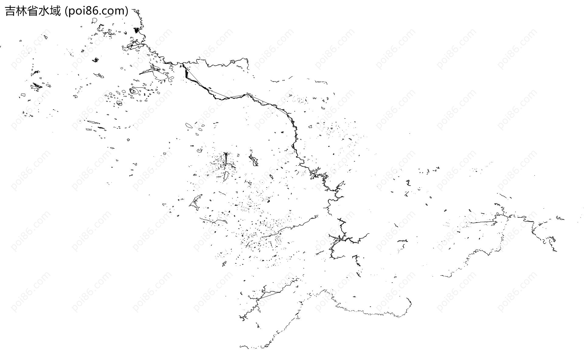 吉林省水域地图