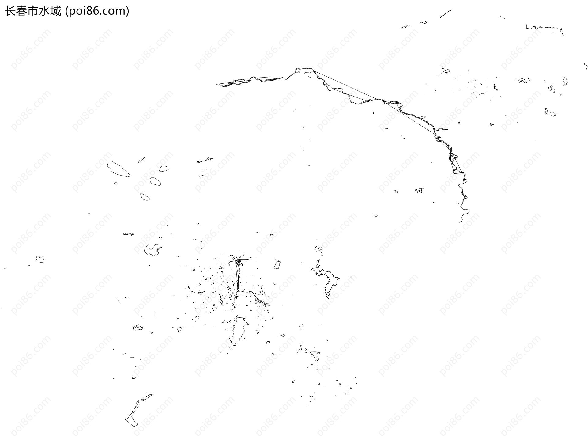 长春市水域地图