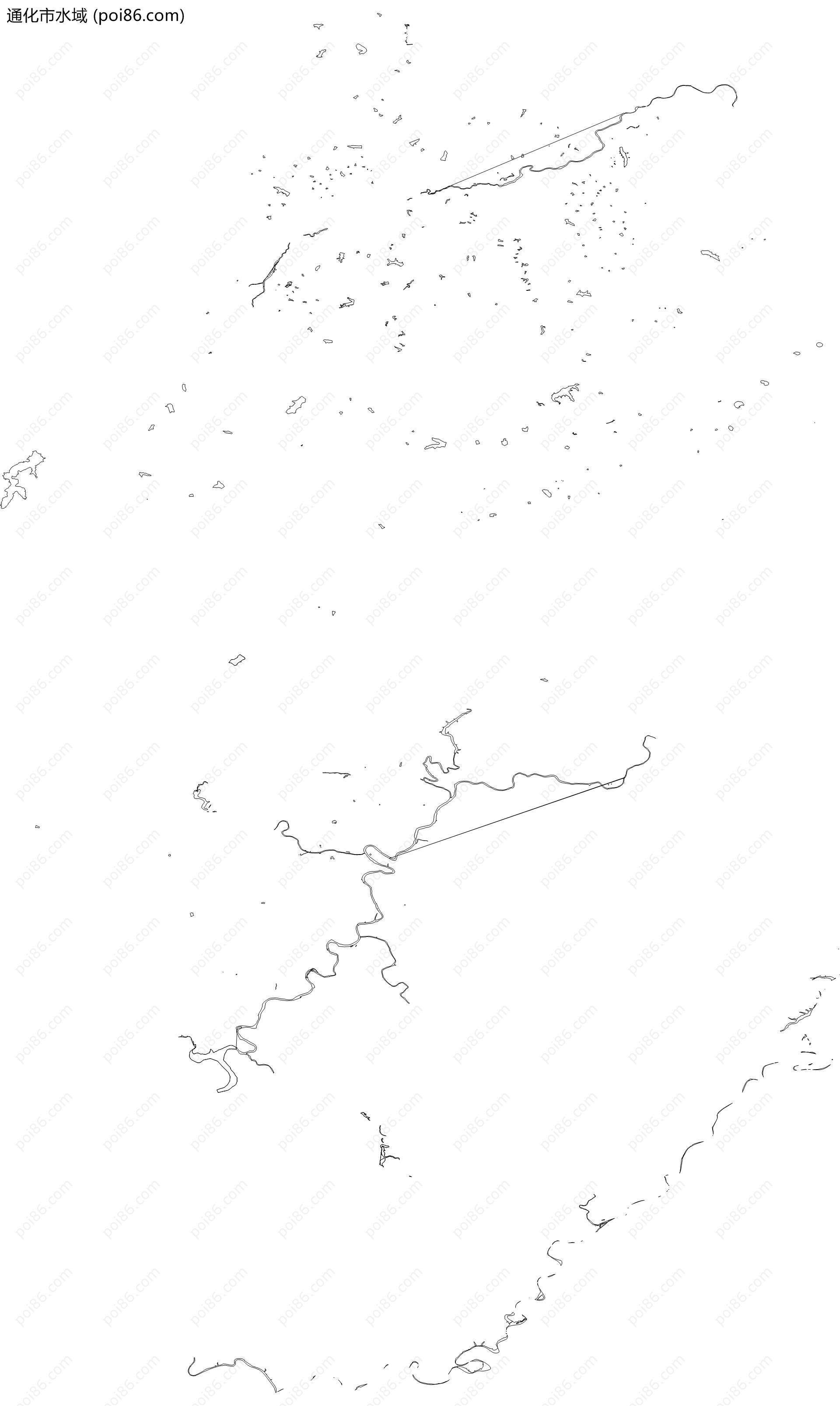 通化市水域地图