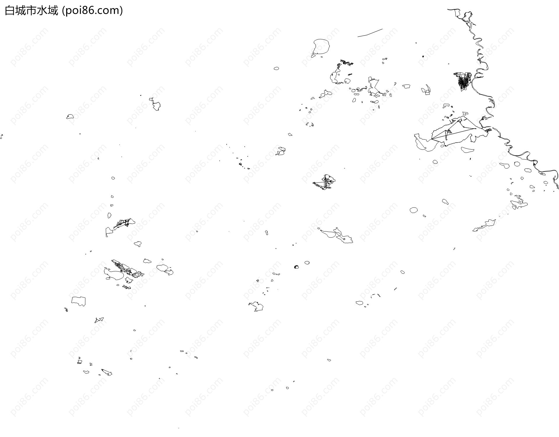 白城市水域地图