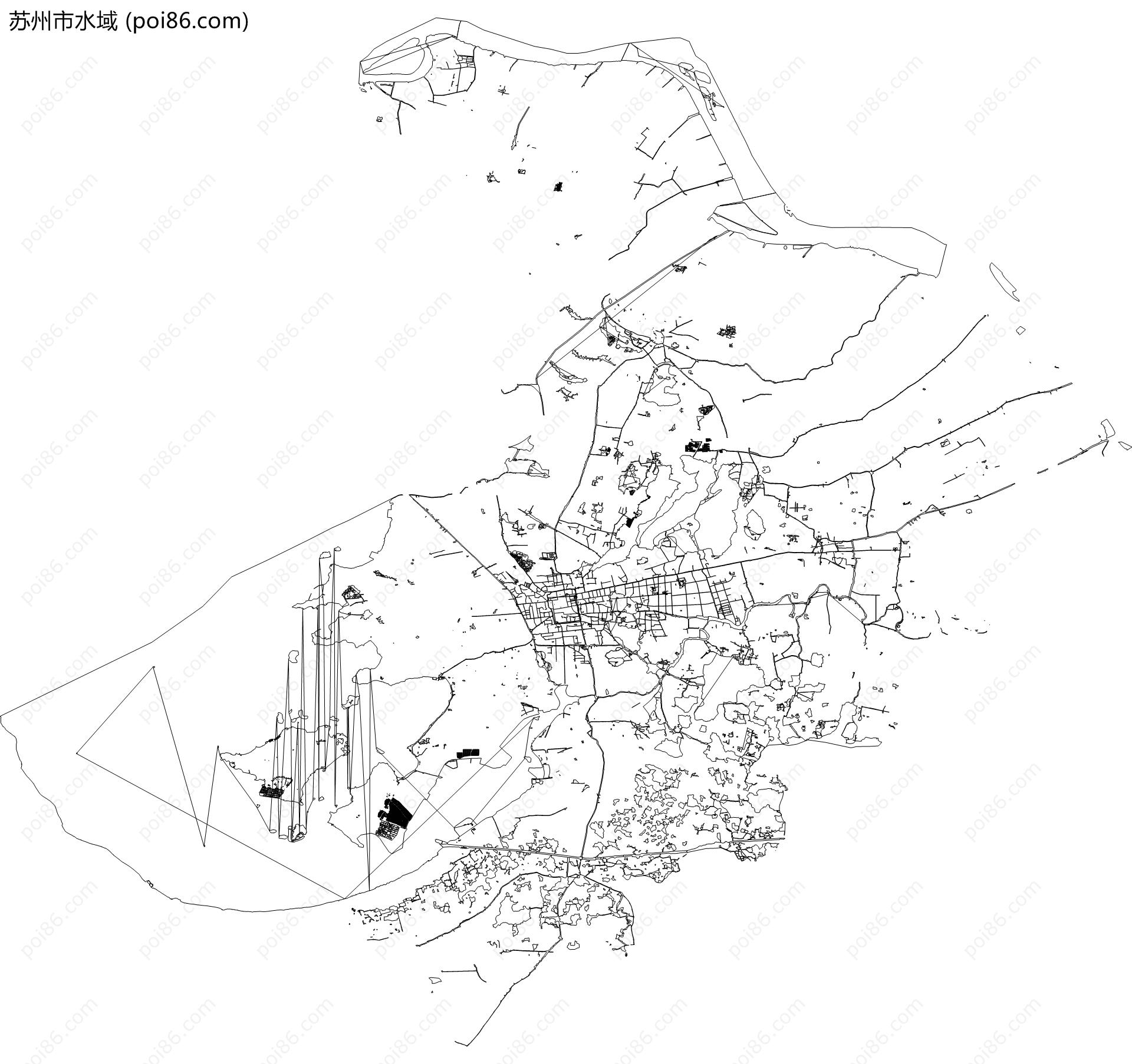 苏州市水域地图