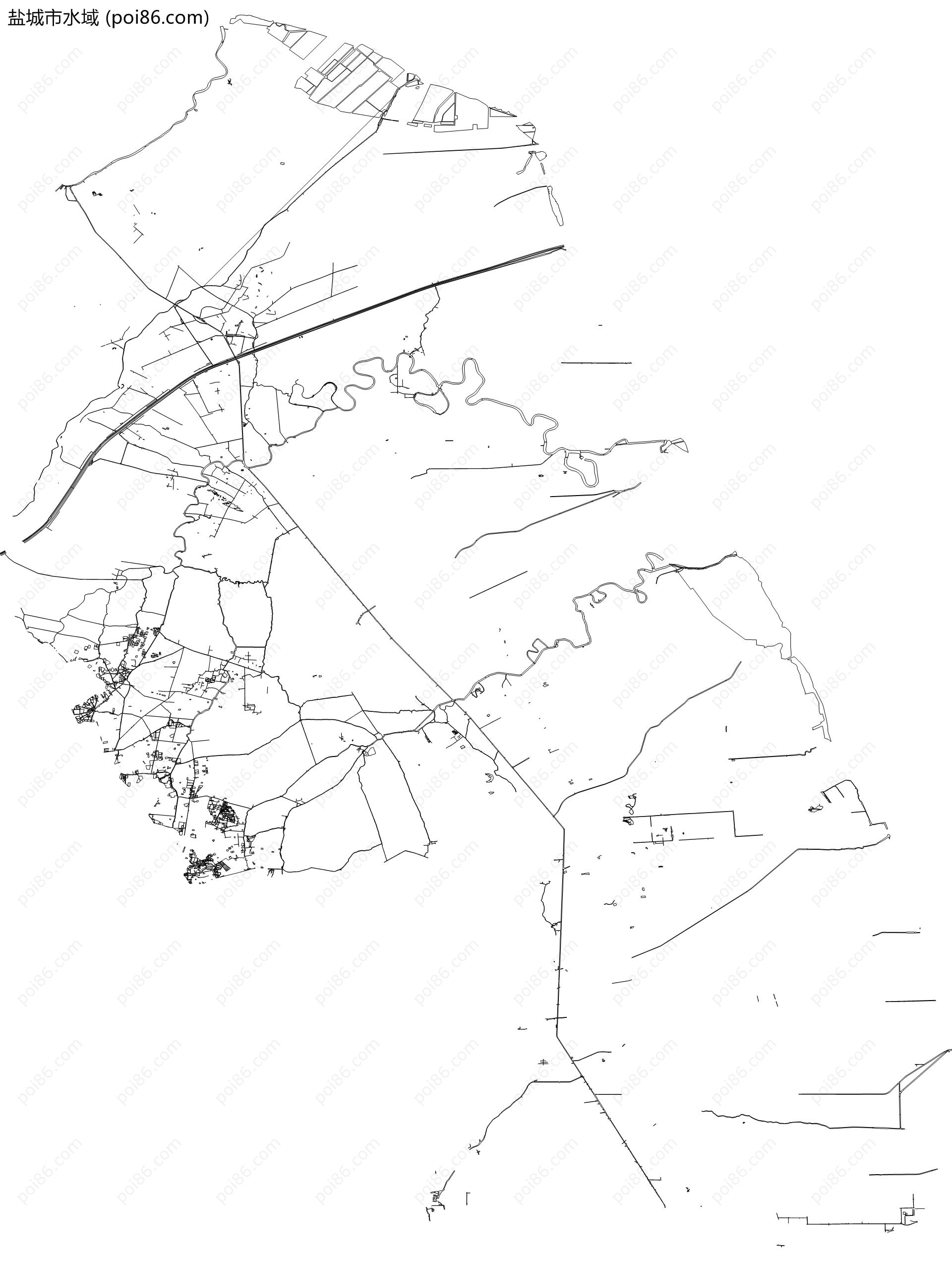 盐城市水域地图