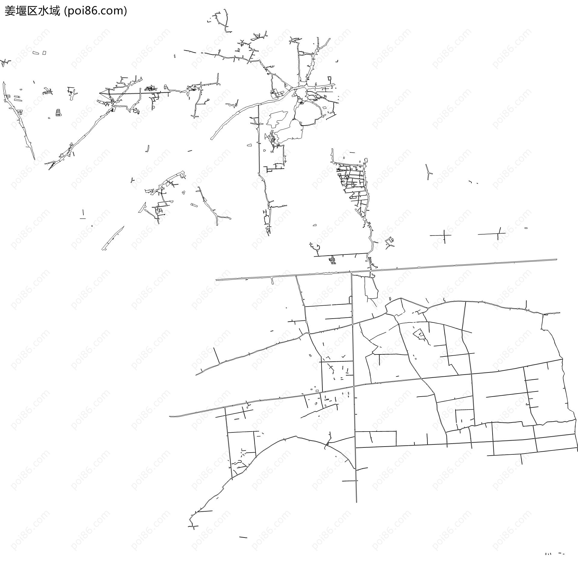 姜堰区水域地图