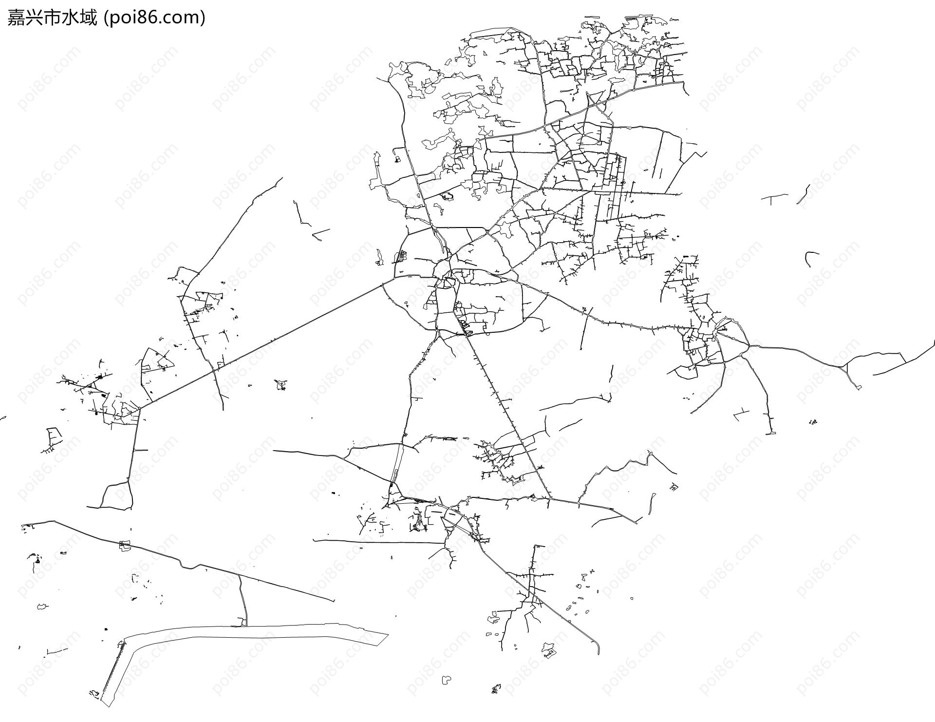 嘉兴市水域地图