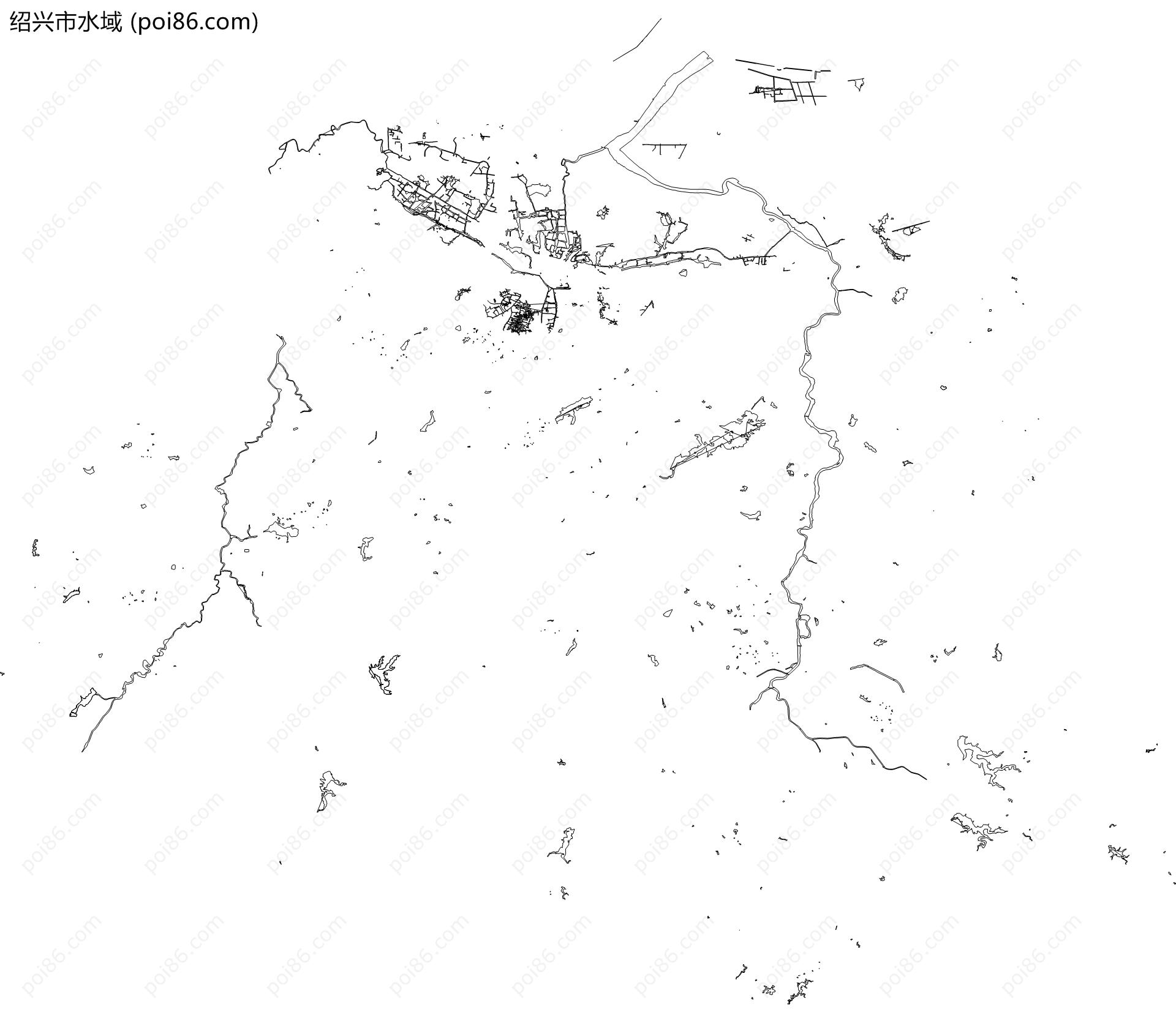 绍兴市水域地图