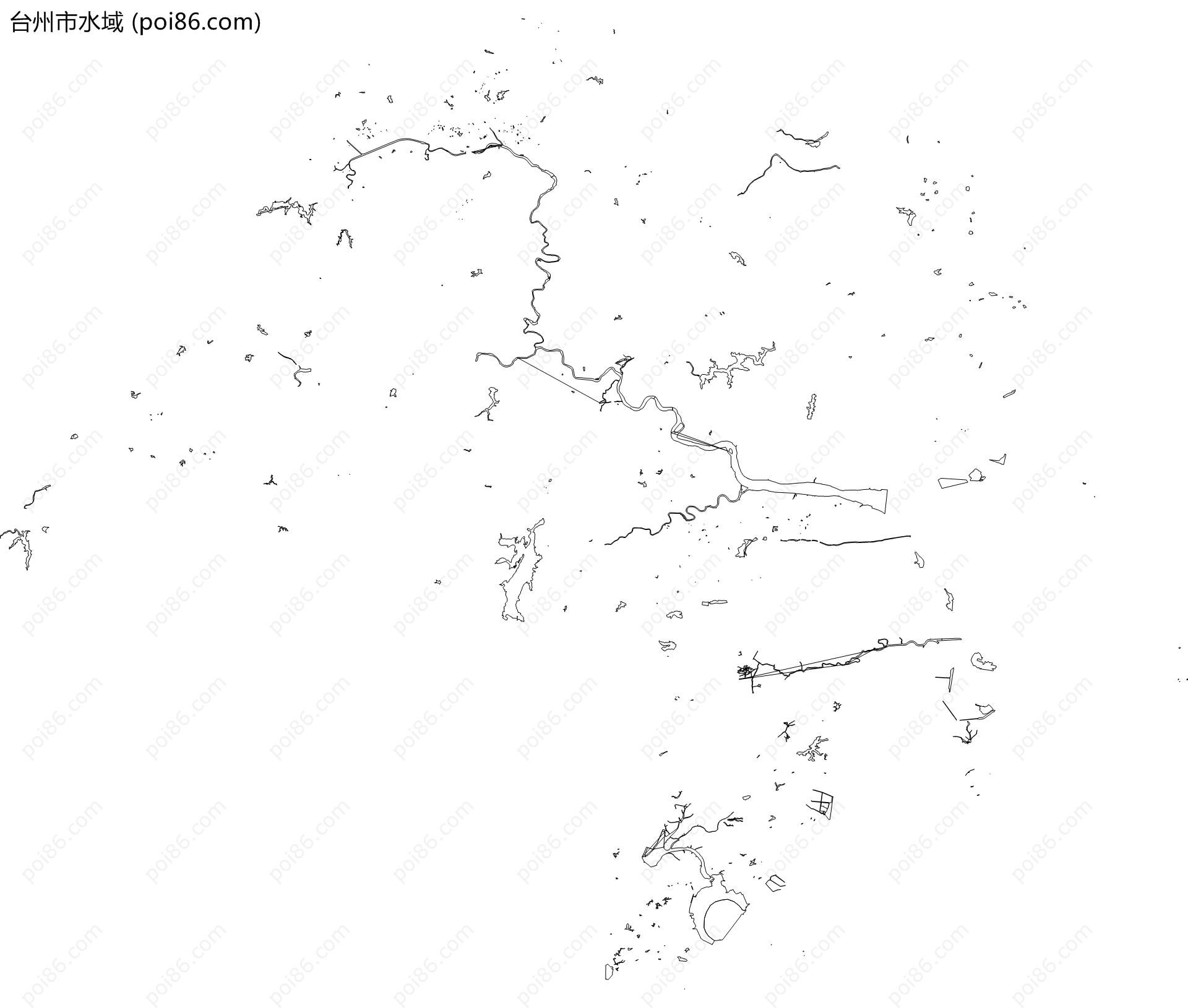 台州市水域地图