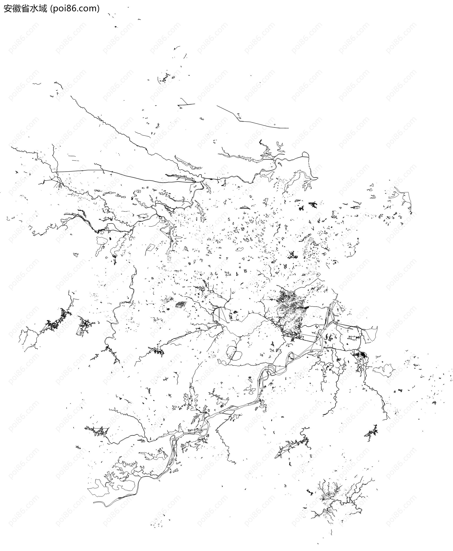 安徽省水域地图