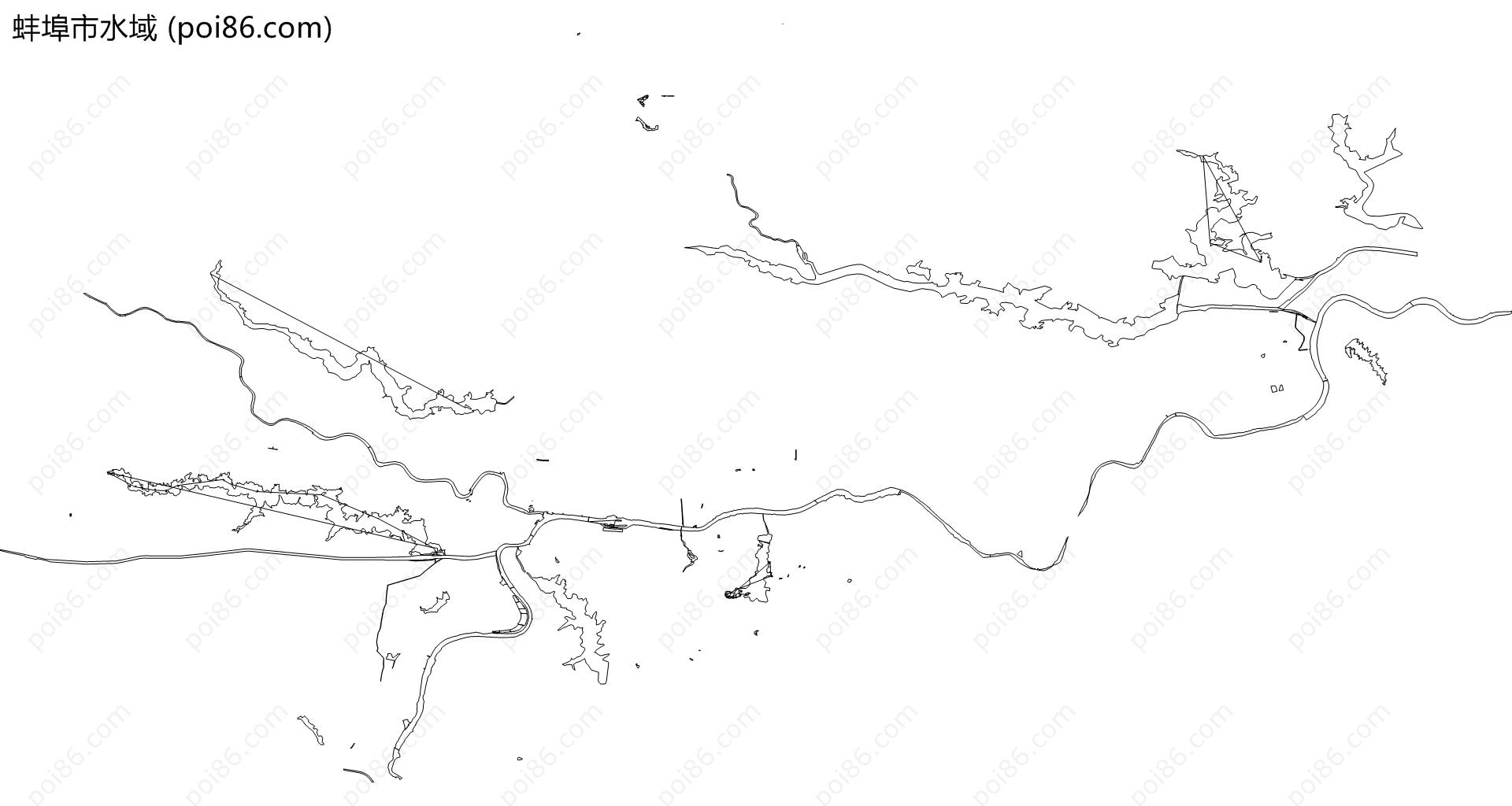 蚌埠市水域地图