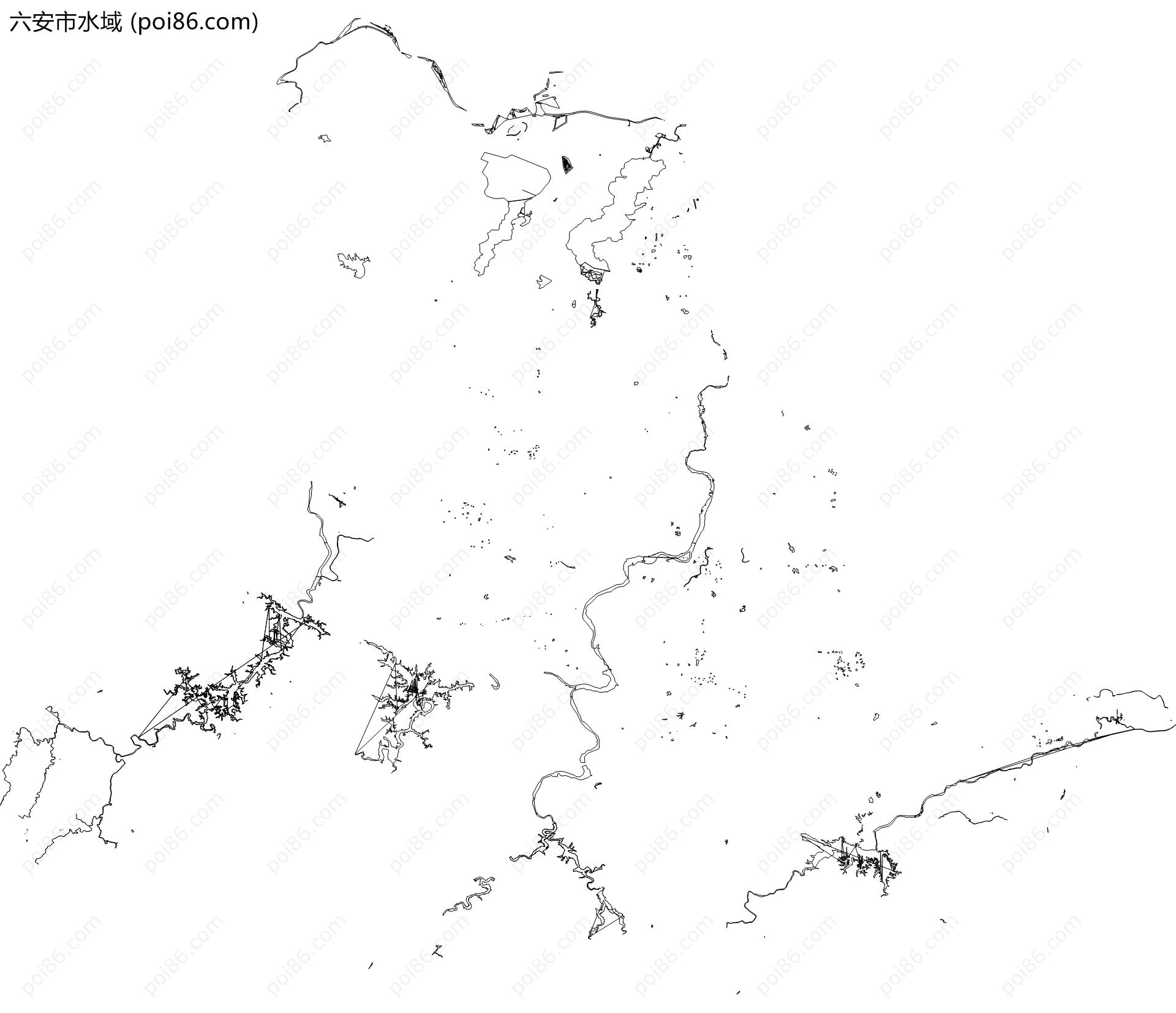 六安市水域地图