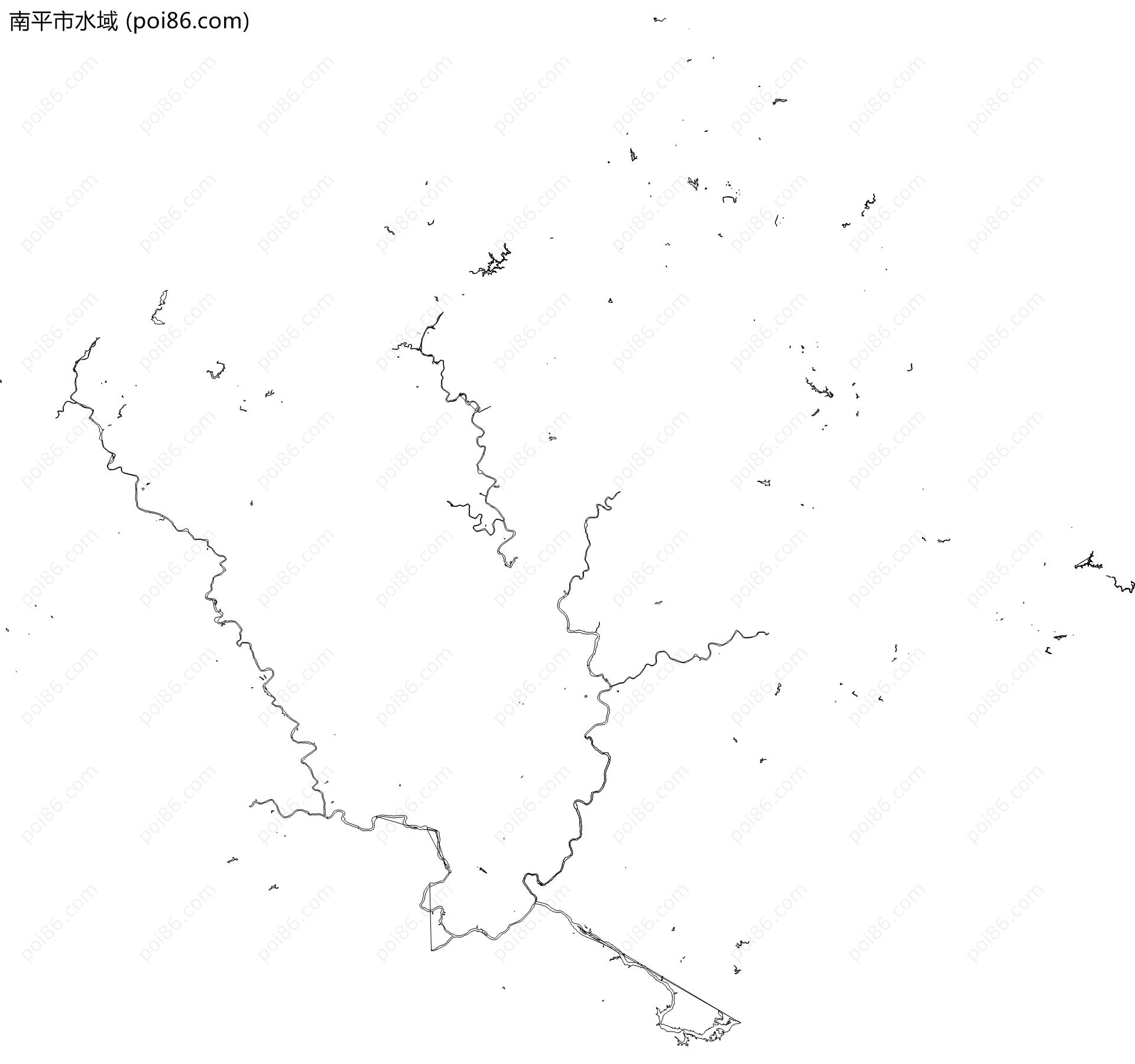 南平市水域地图