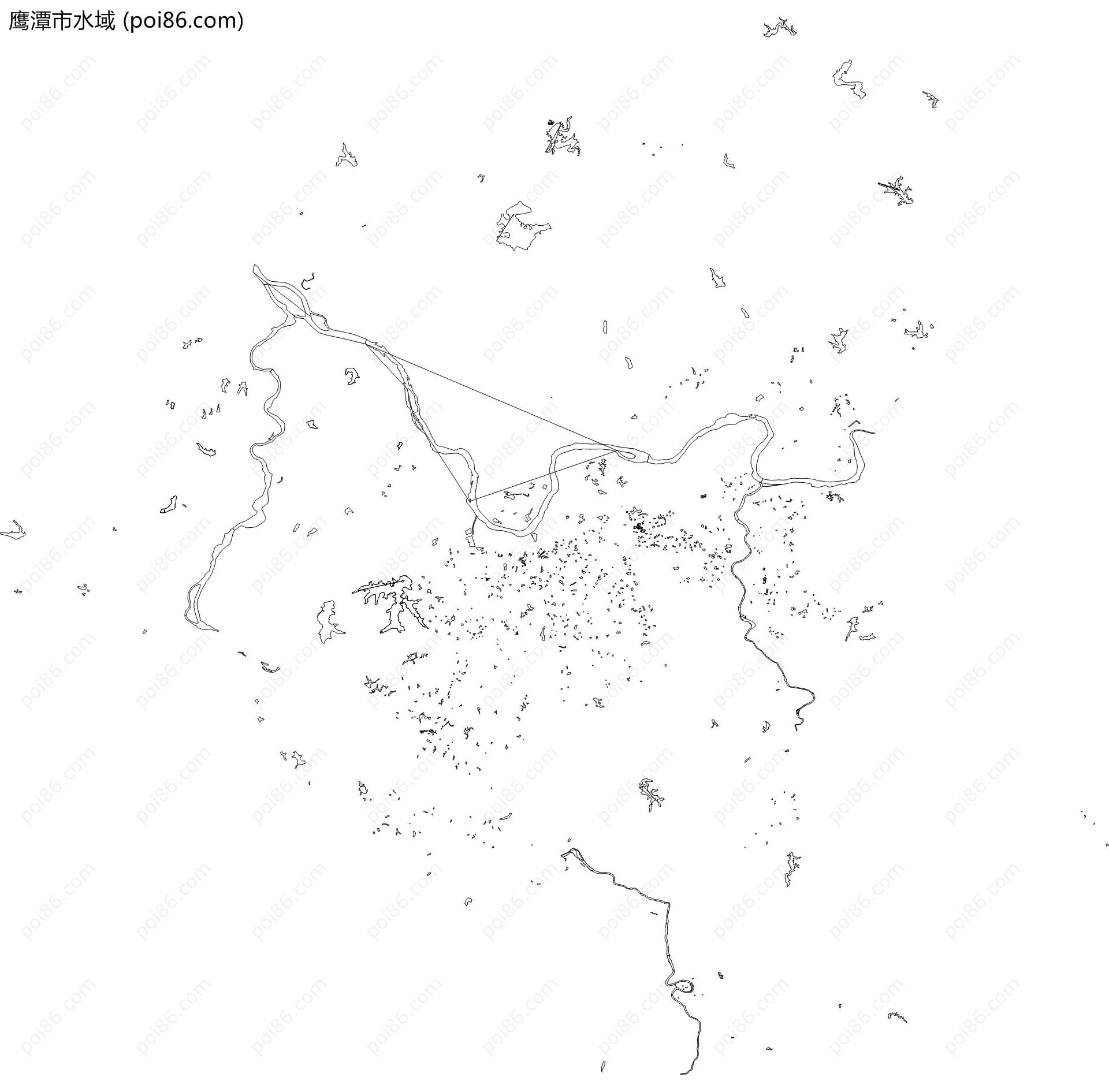 鹰潭市水域地图