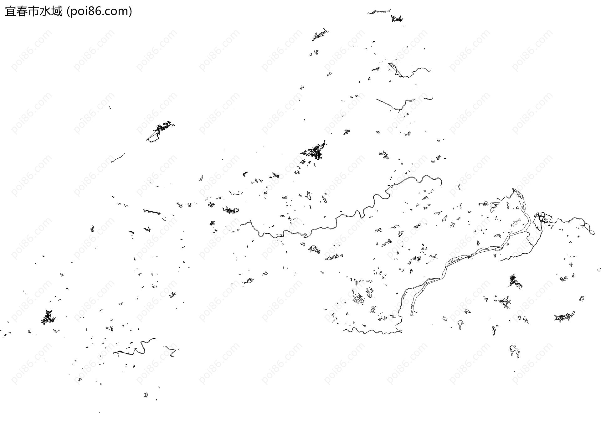 宜春市水域地图