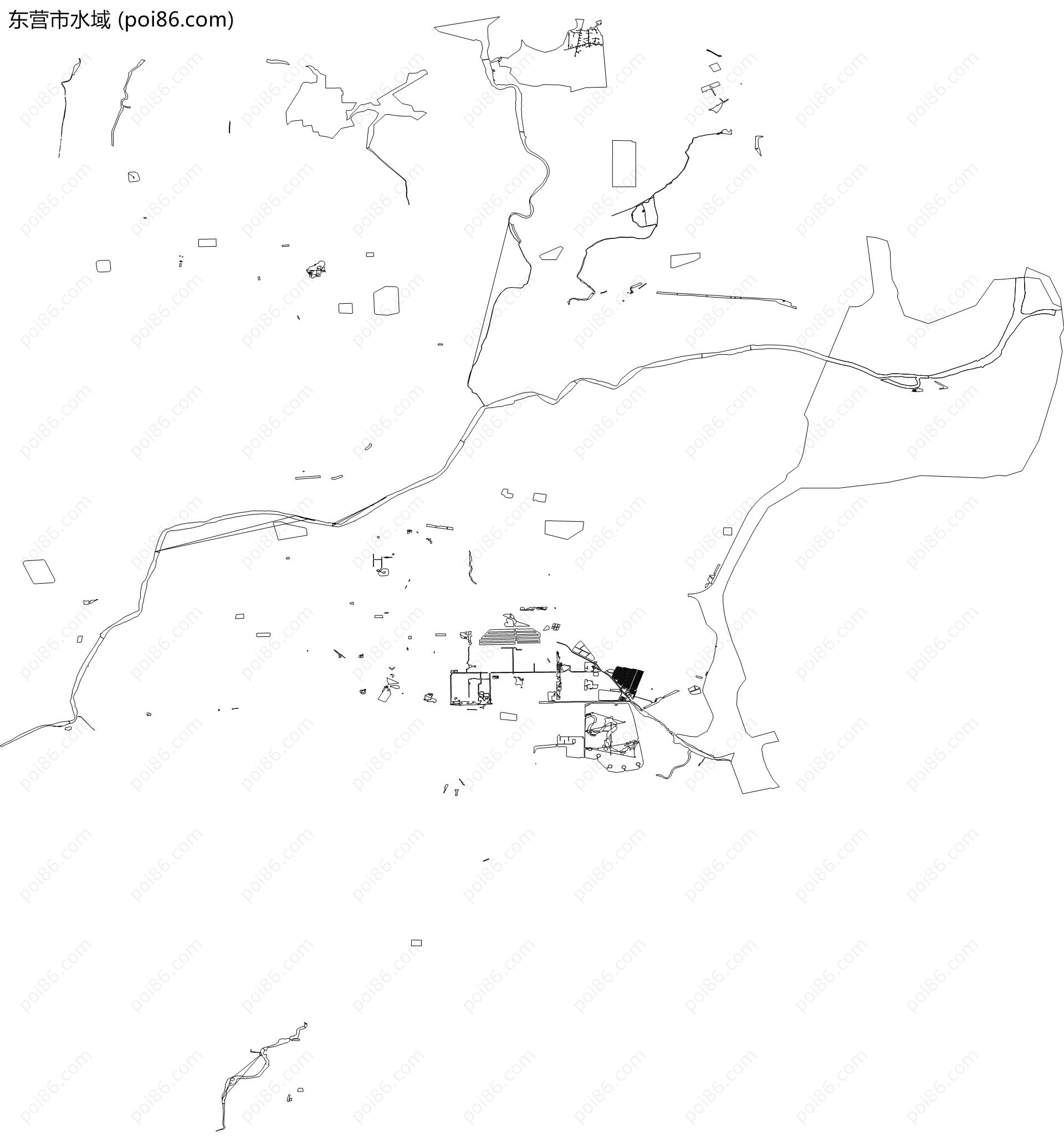 东营市水域地图