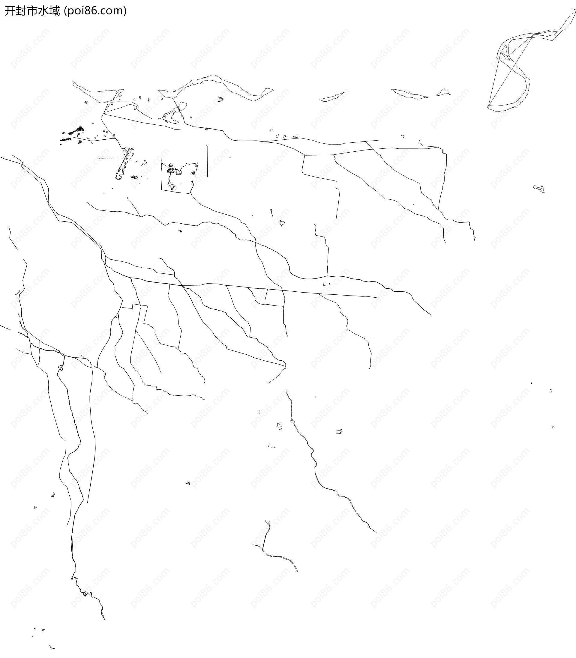 开封市水域地图
