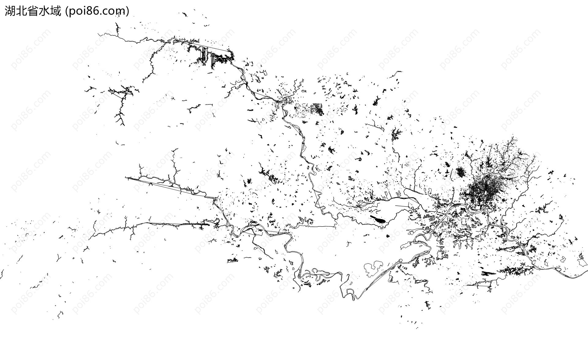湖北省水域地图
