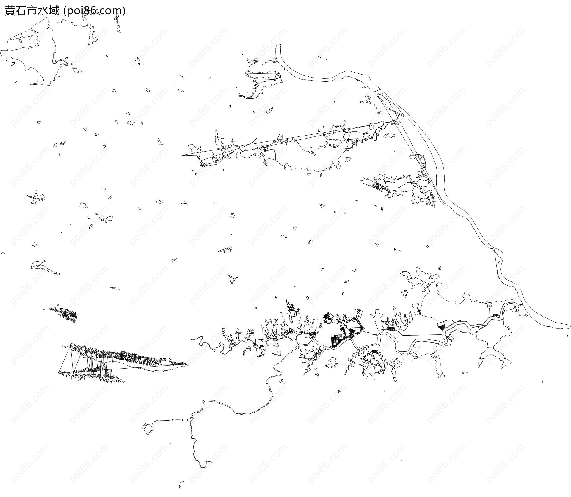 黄石市水域地图