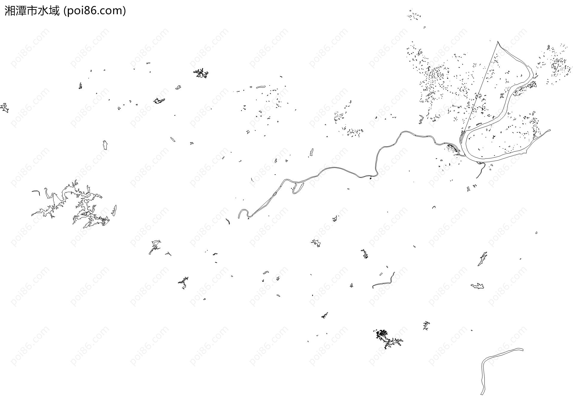 湘潭市水域地图
