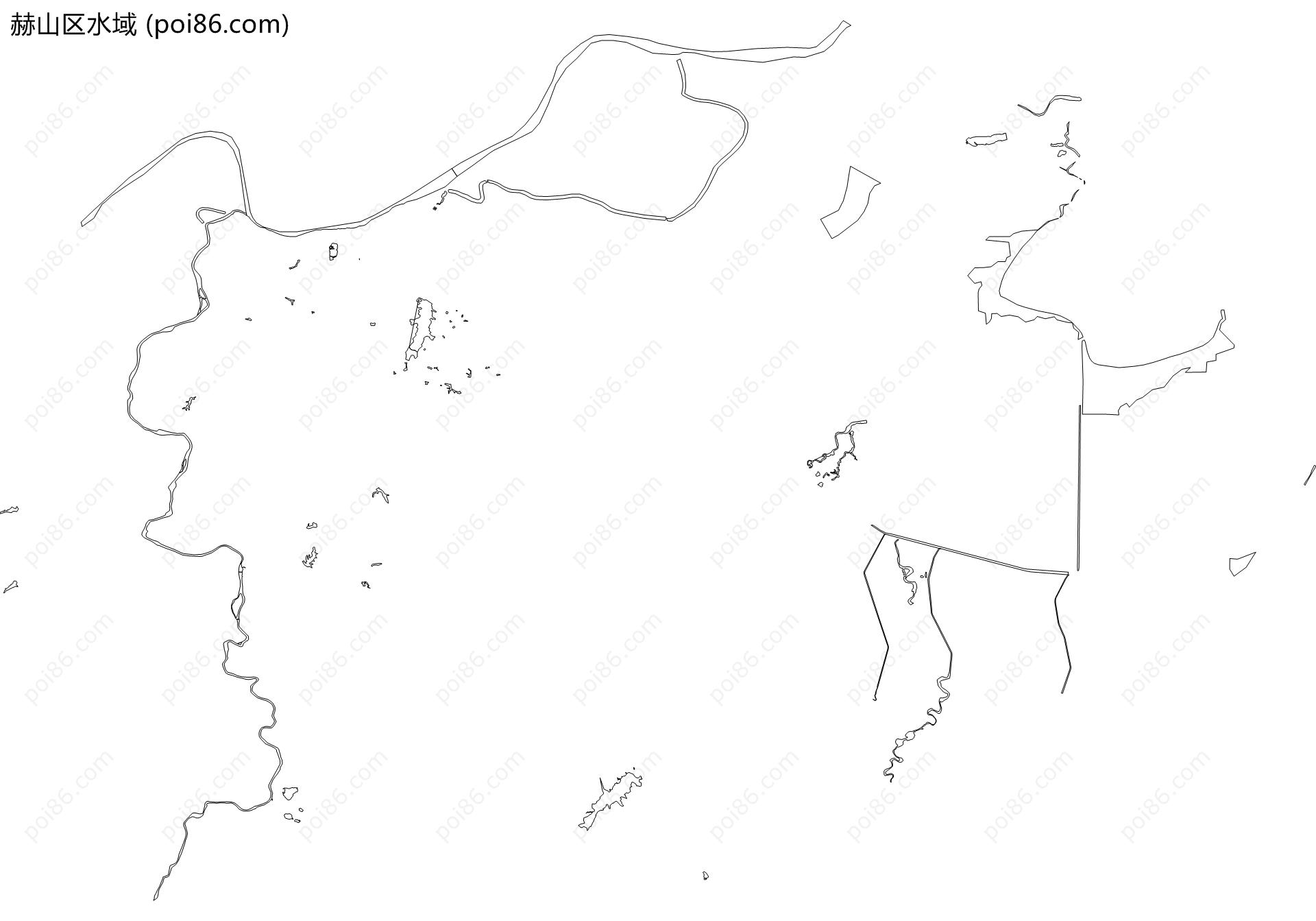 赫山区水域地图