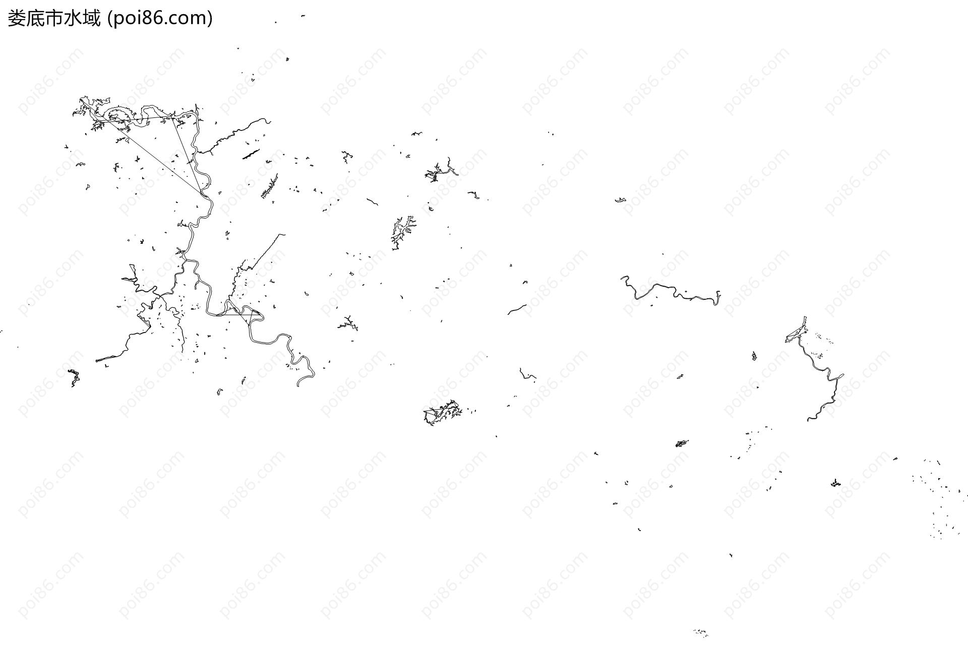 娄底市水域地图