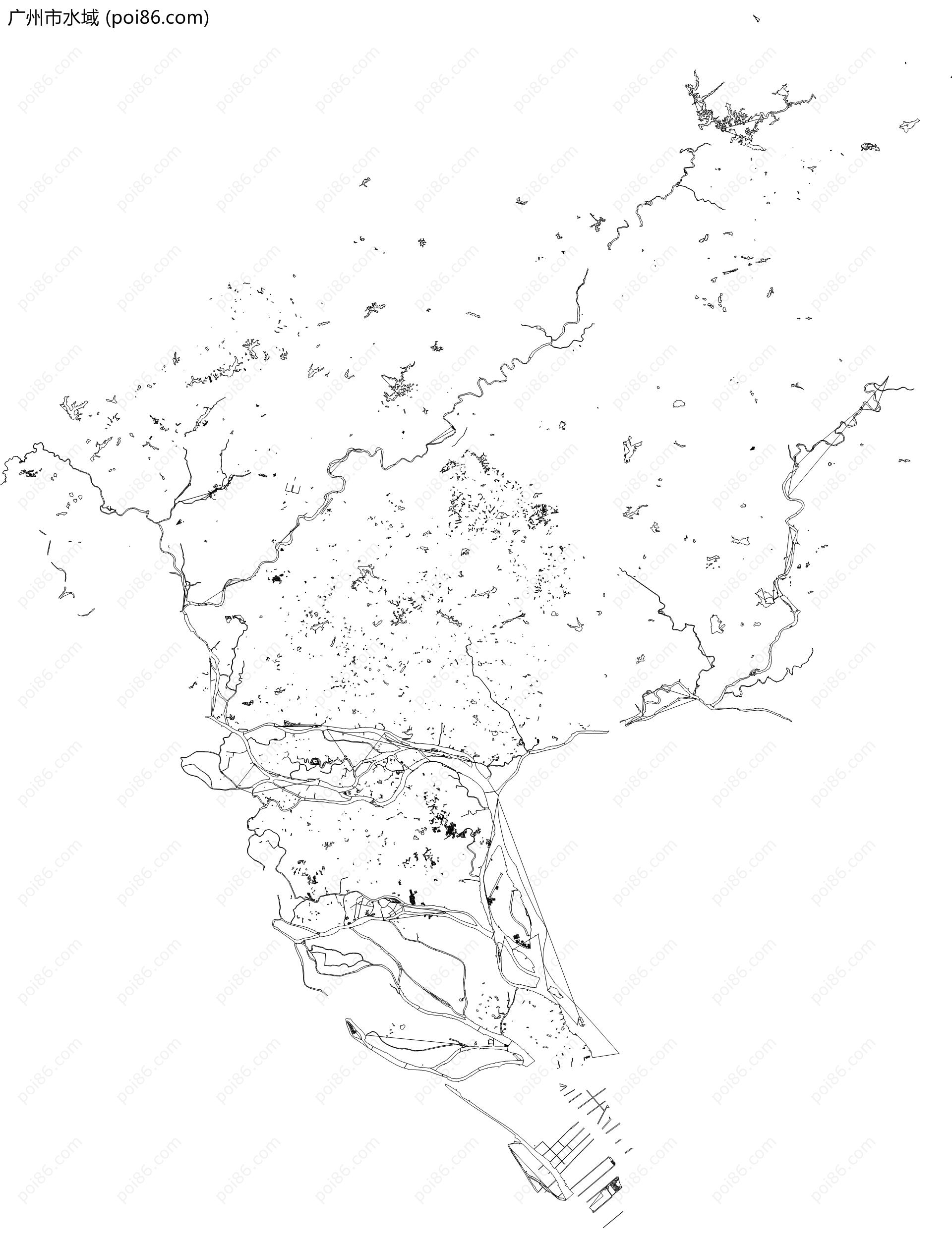 广州市水域地图