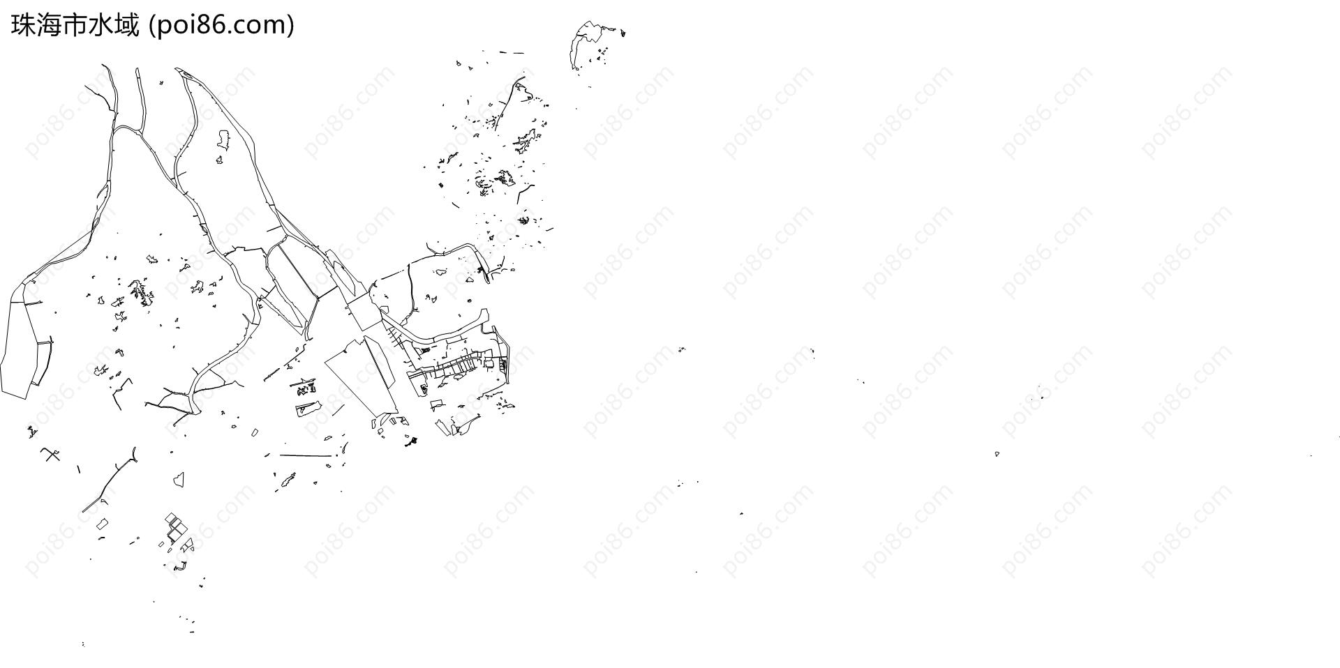 珠海市水域地图
