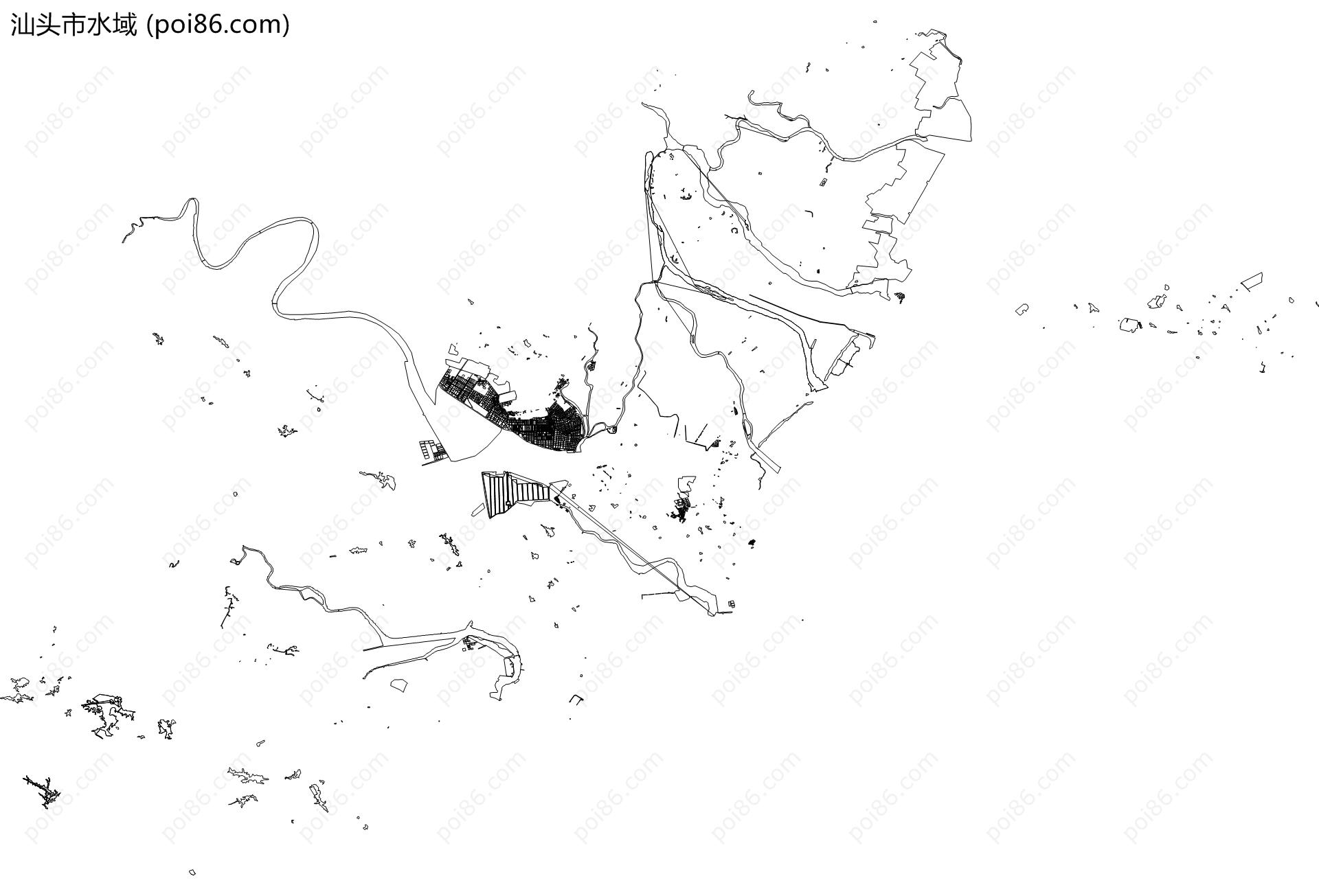 汕头市水域地图