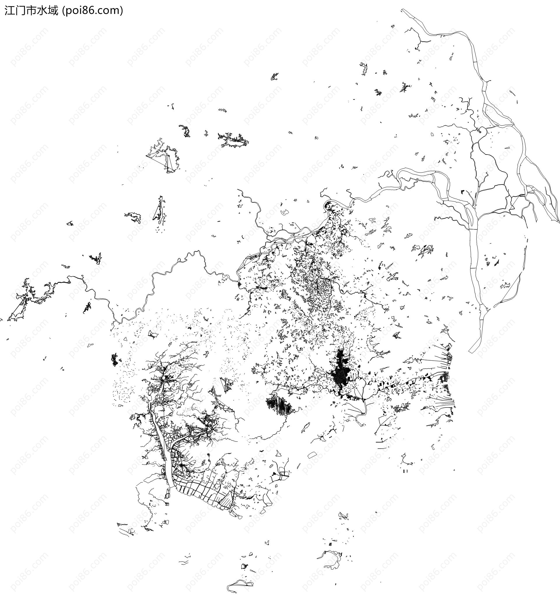 江门市水域地图