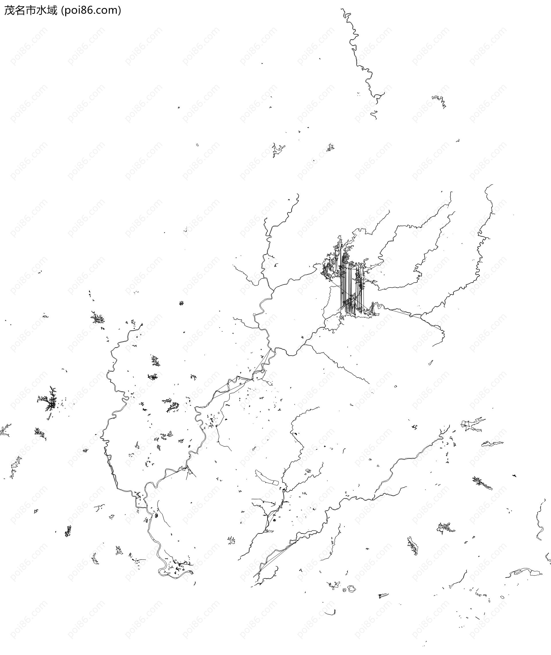 茂名市水域地图