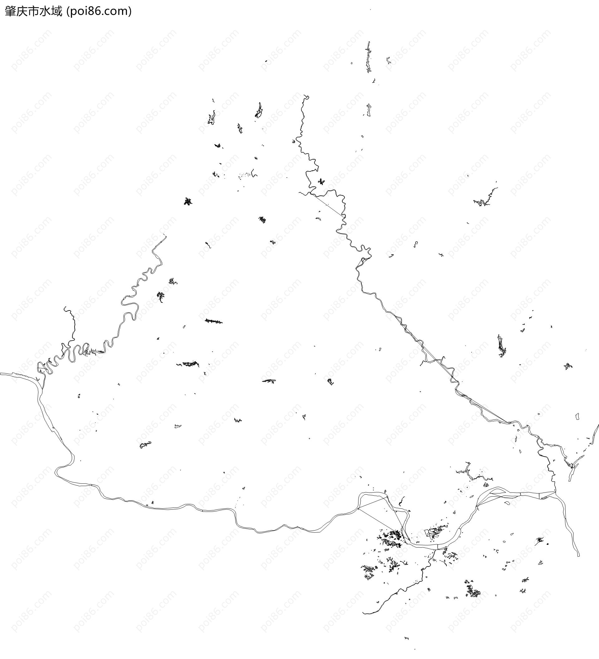 肇庆市水域地图