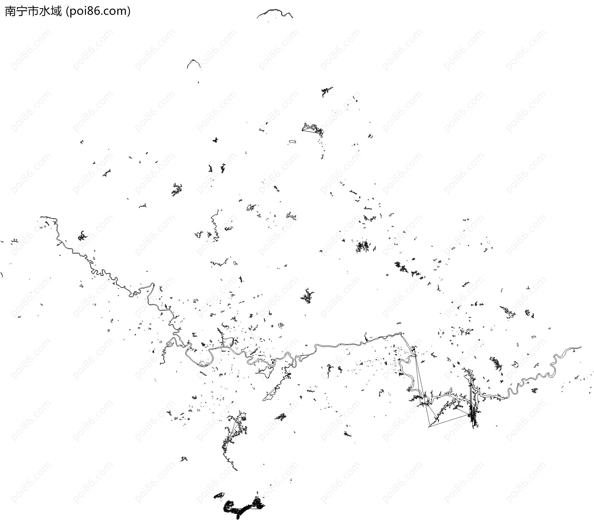 南宁市水域地图