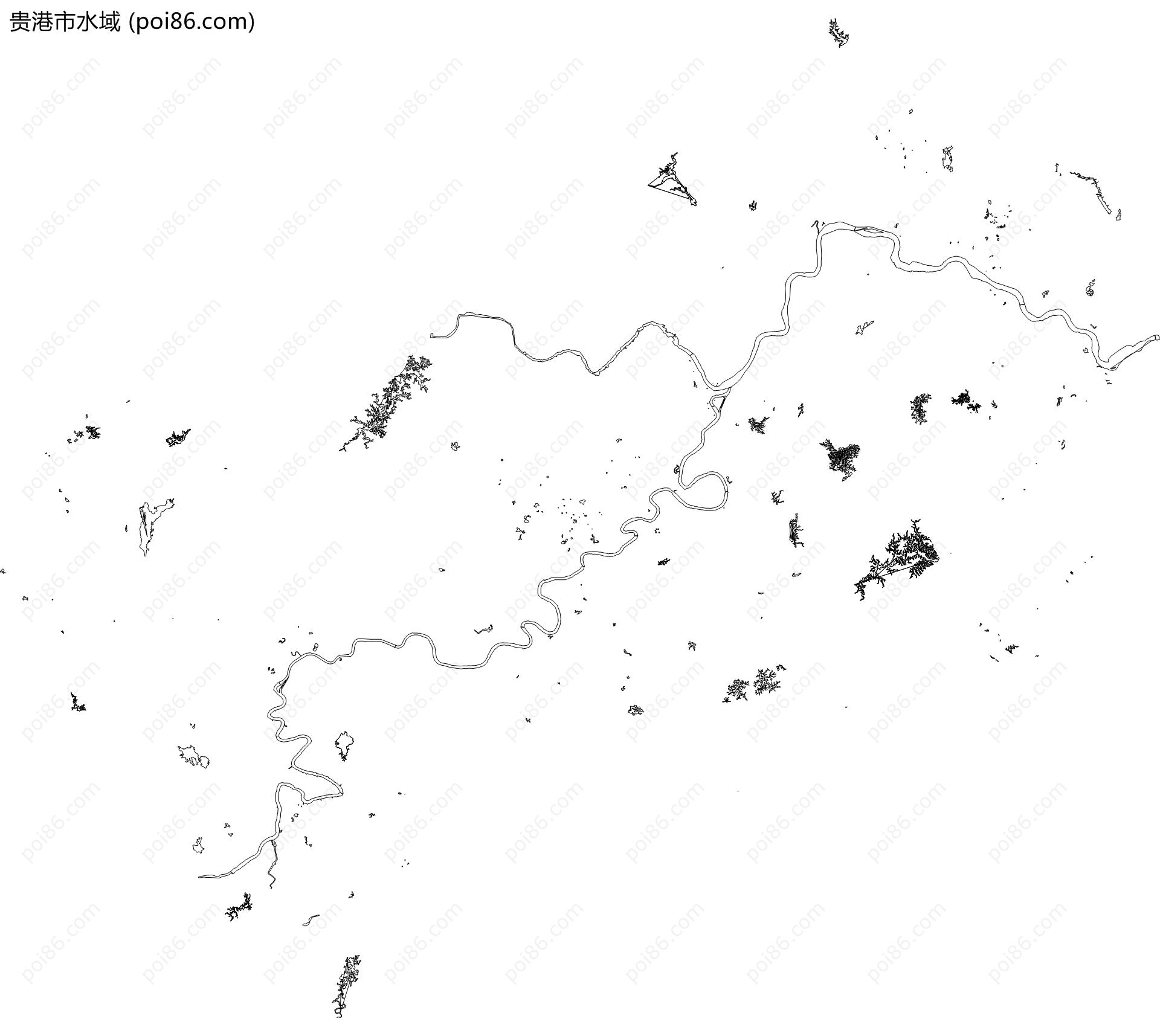贵港市水域地图