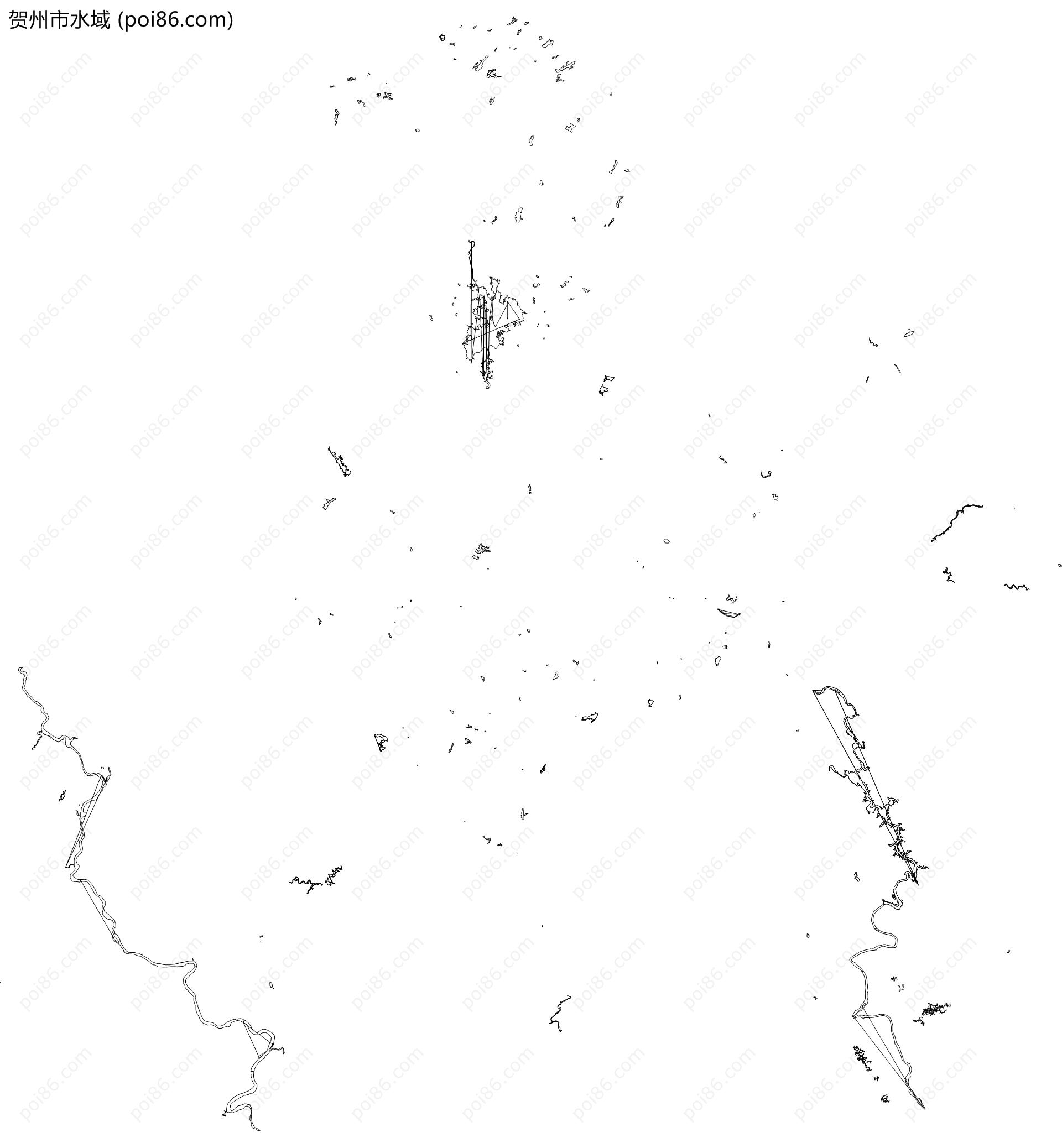 贺州市水域地图
