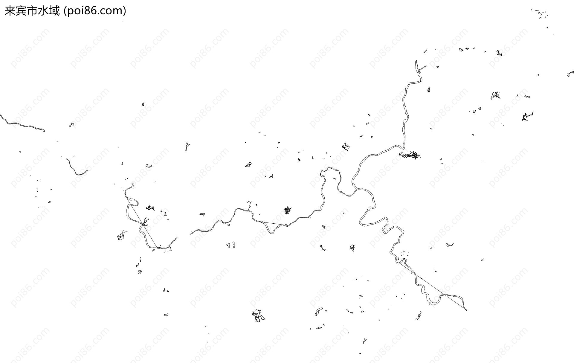 来宾市水域地图