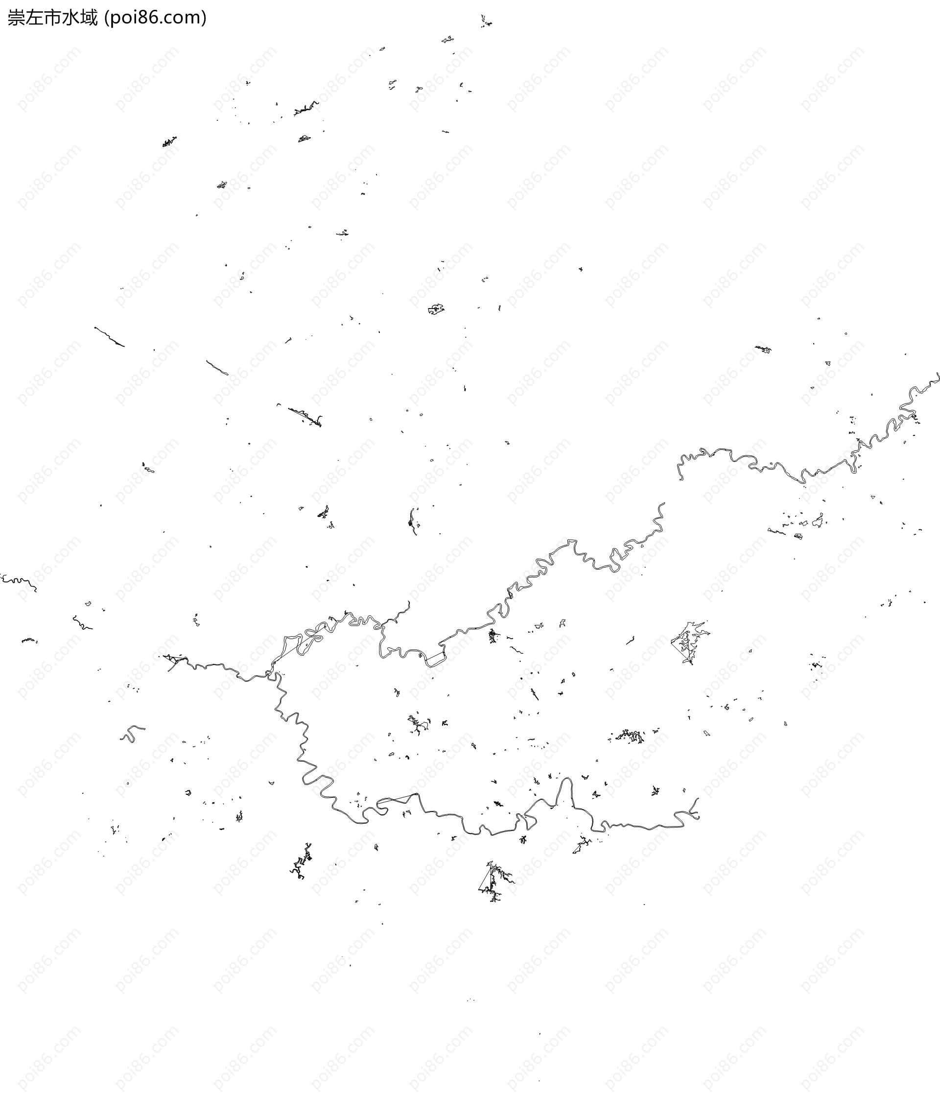 崇左市水域地图