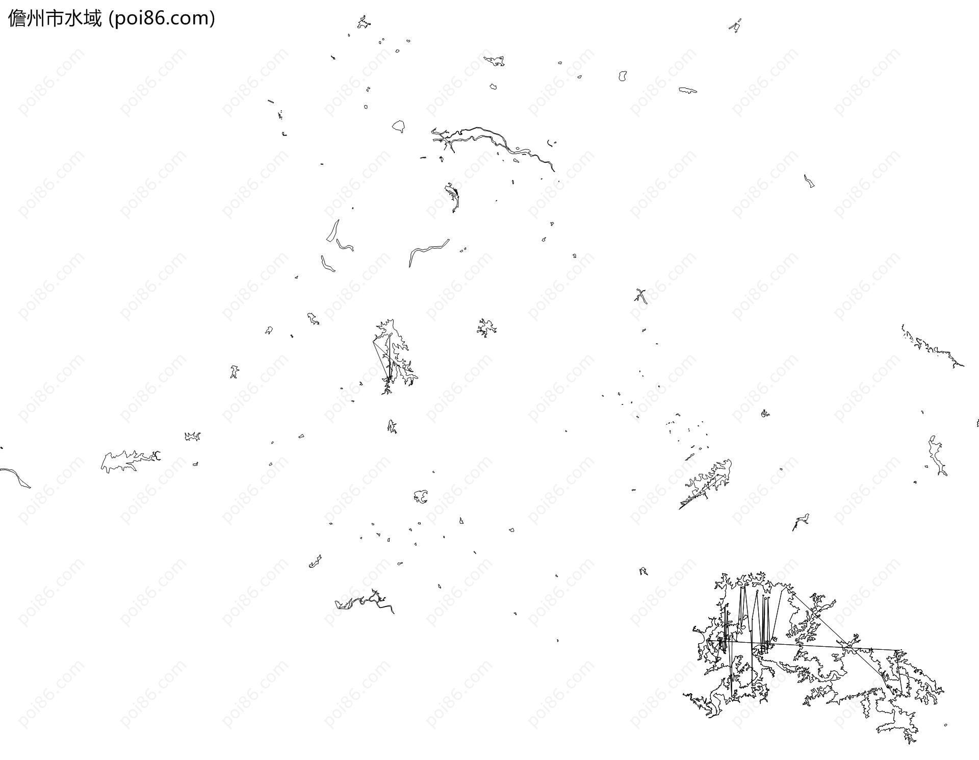 儋州市水域地图
