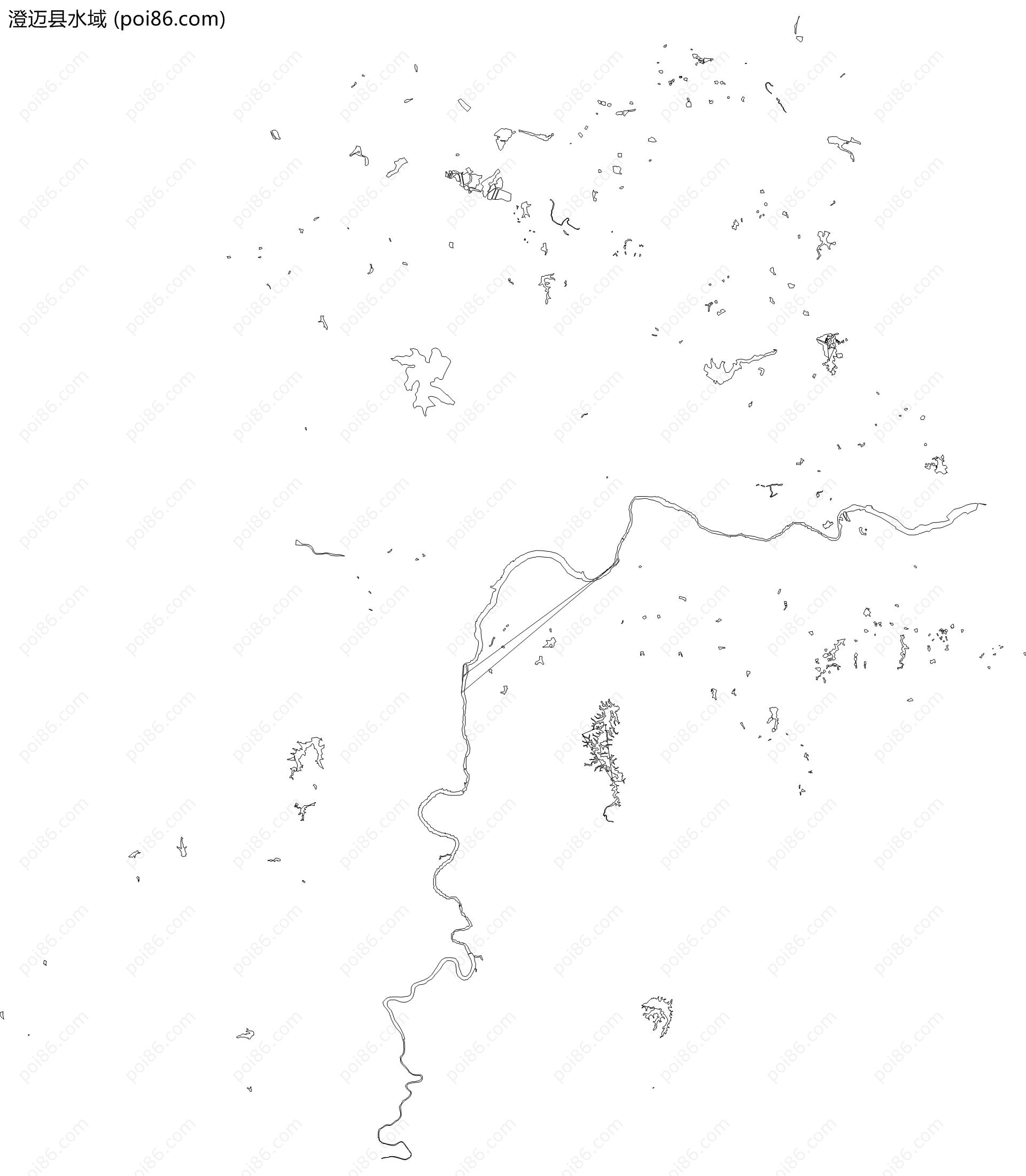 澄迈县水域地图