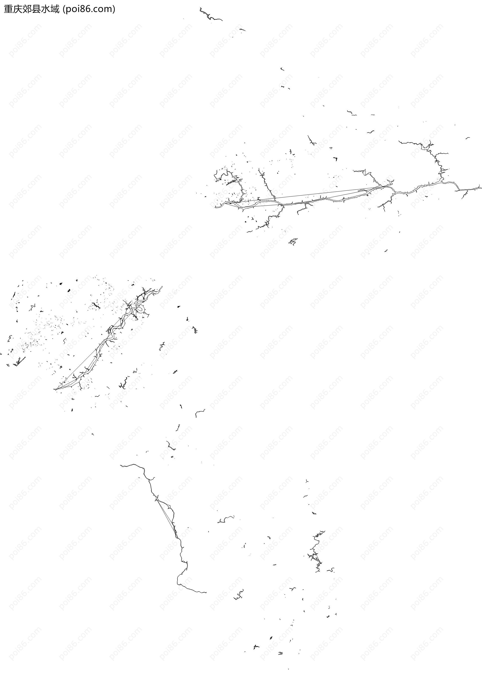 重庆郊县水域地图