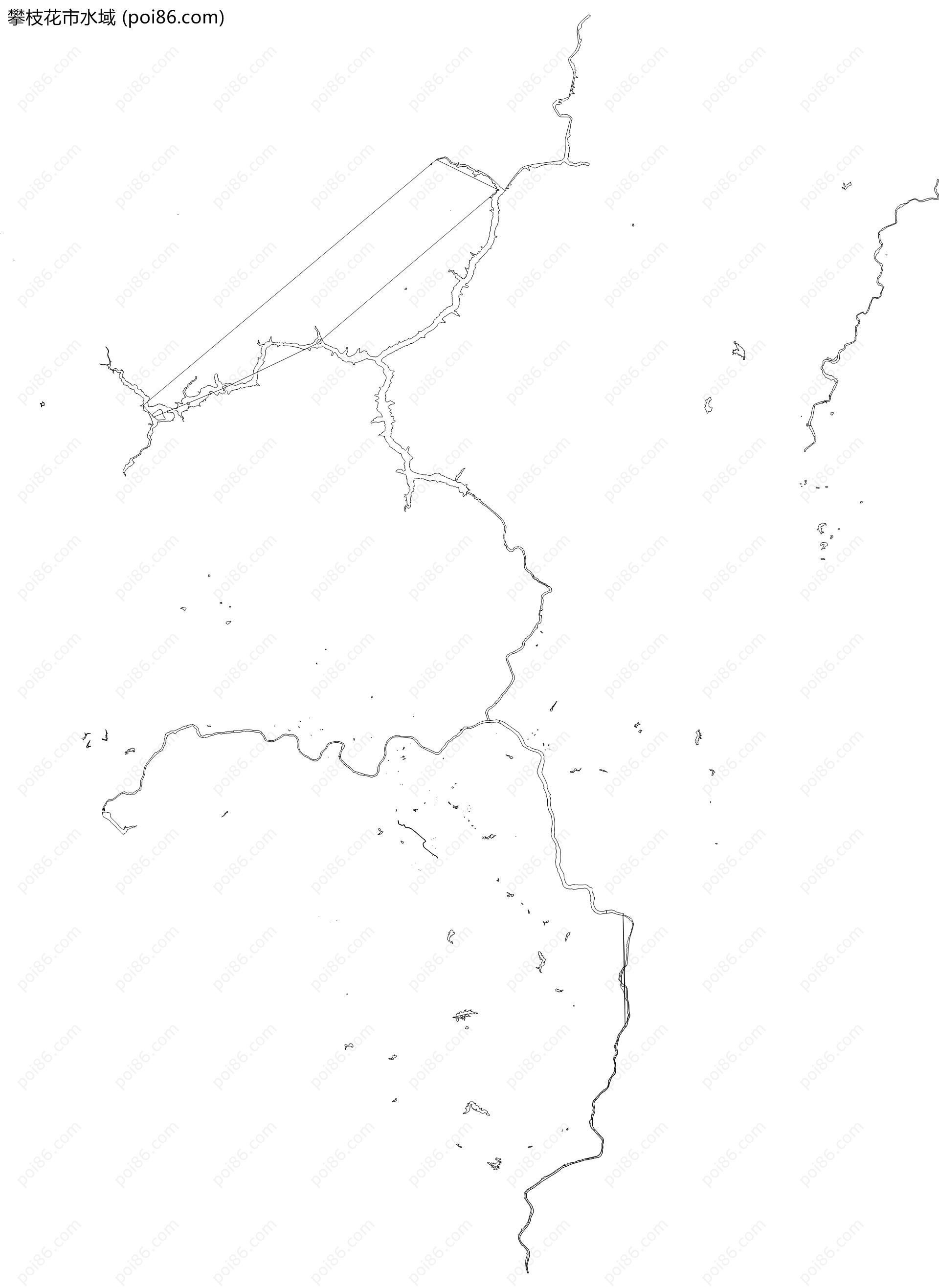 攀枝花市水域地图