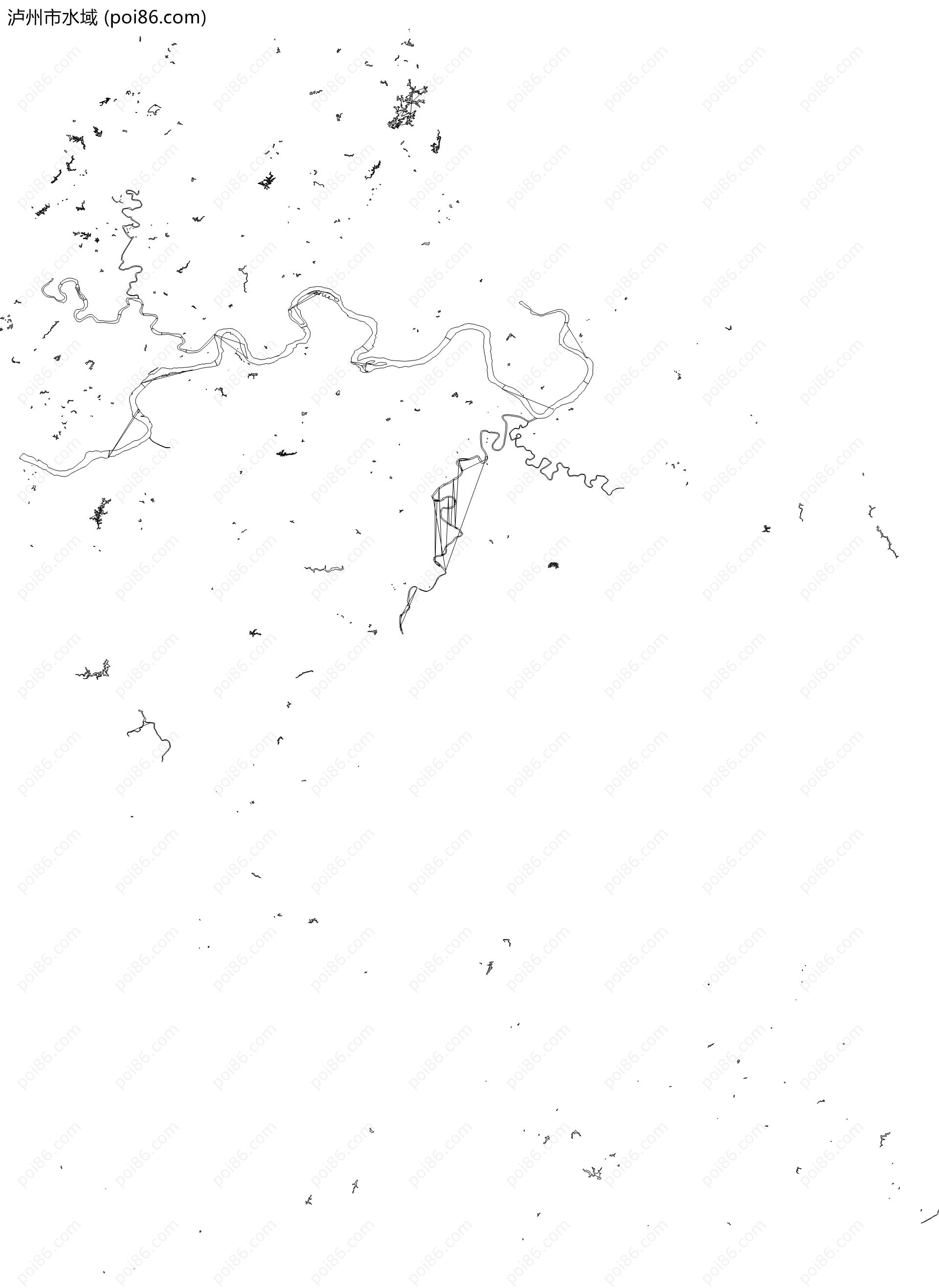 泸州市水域地图