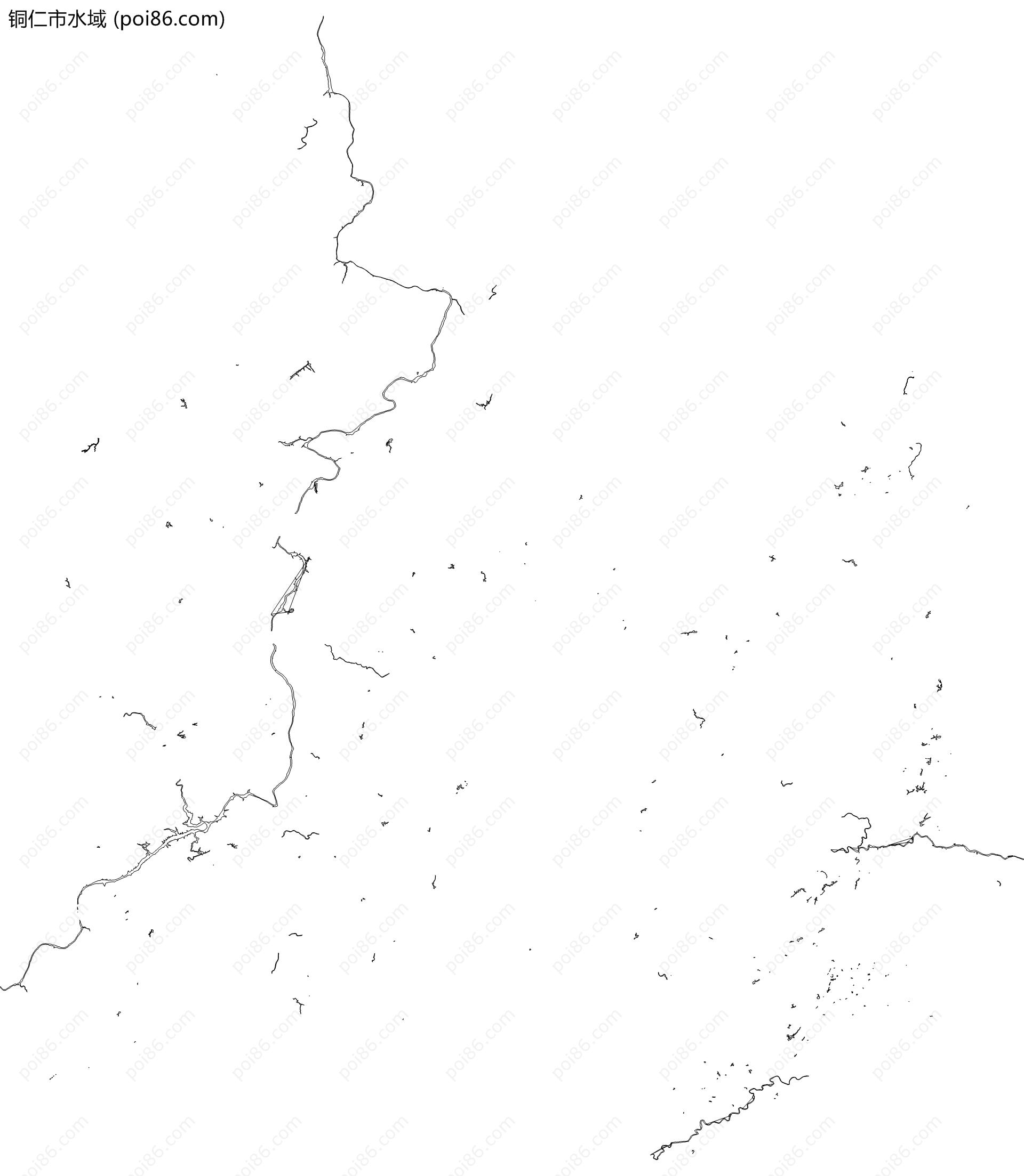 铜仁市水域地图