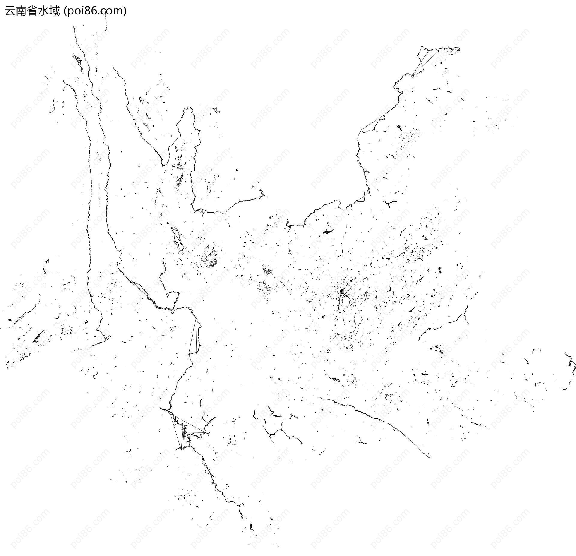 云南省水域地图