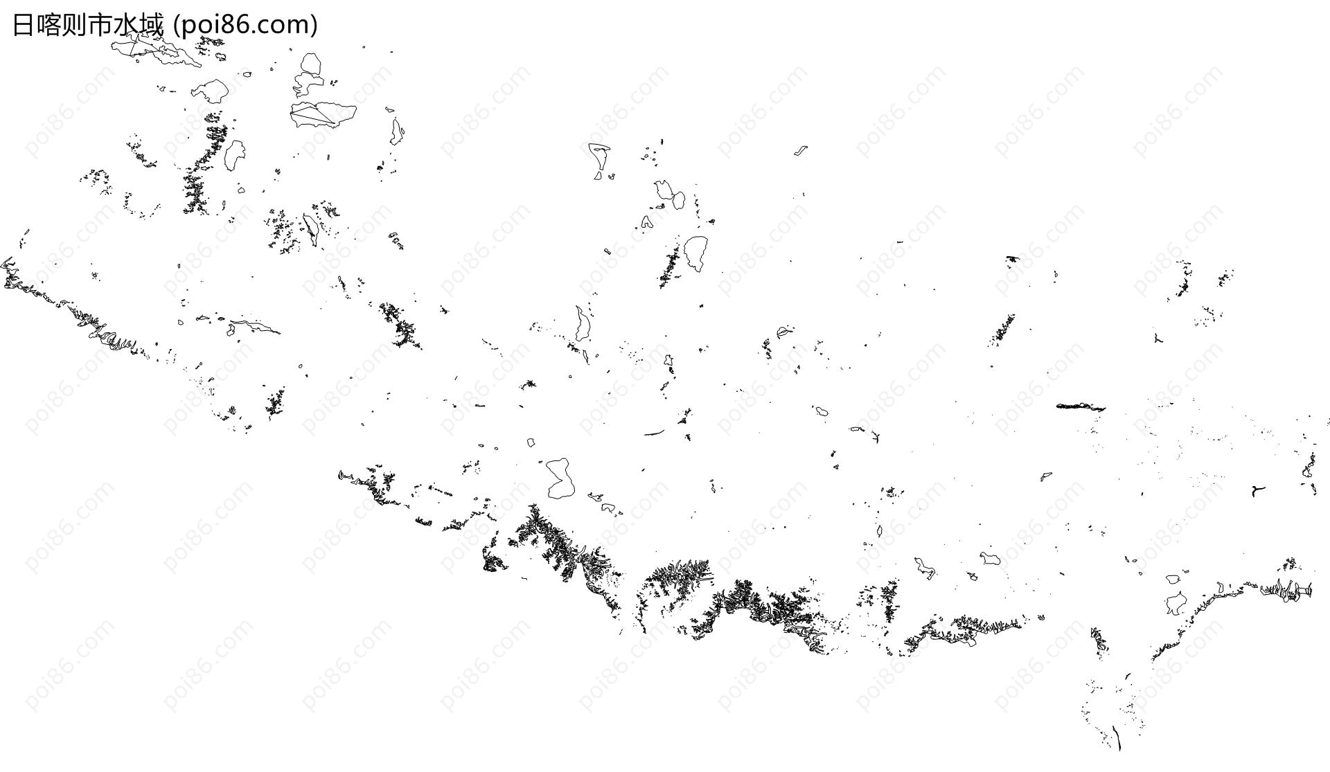 日喀则市水域地图