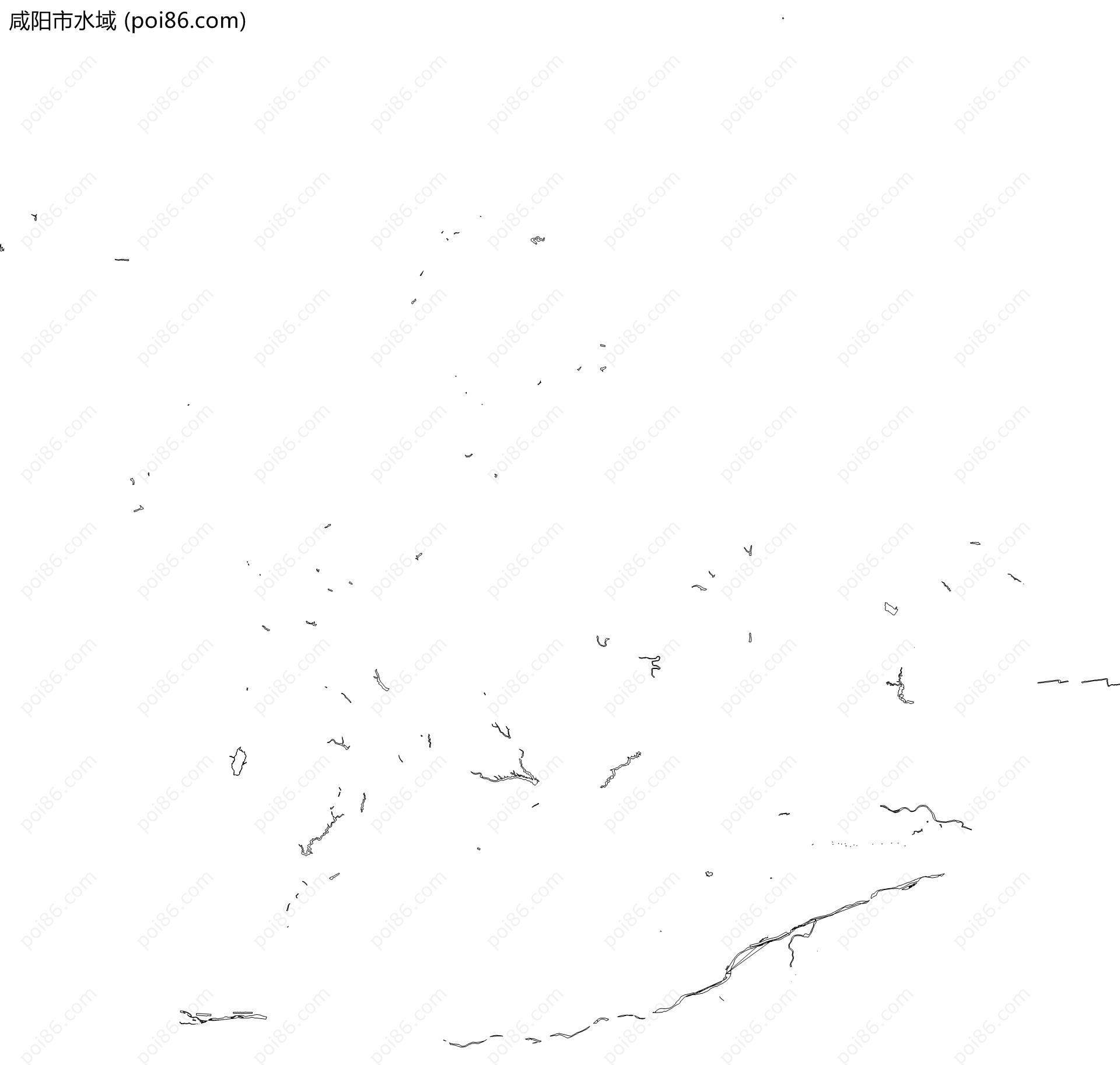 咸阳市水域地图